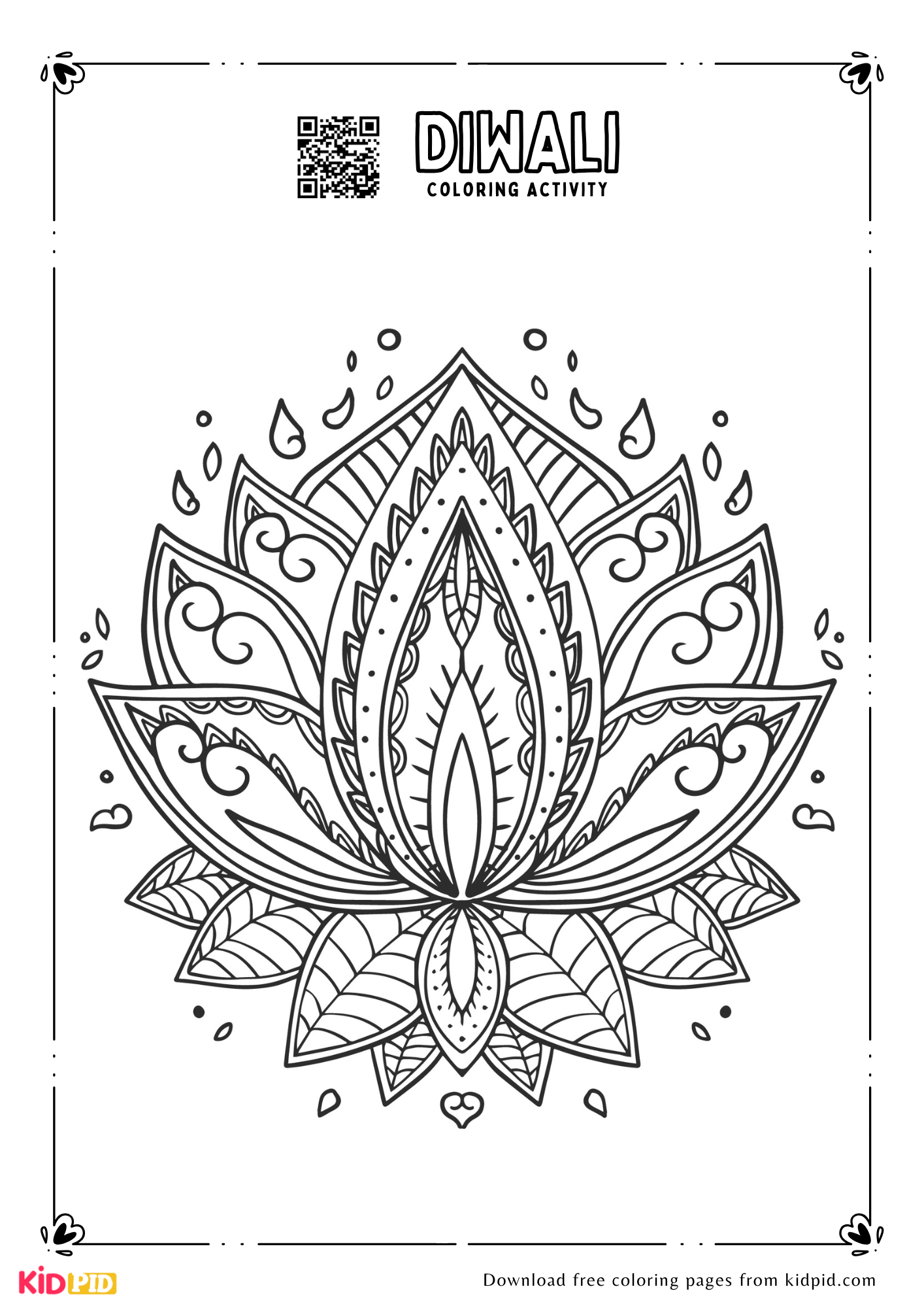 Diwali Coloring Pages For Kids