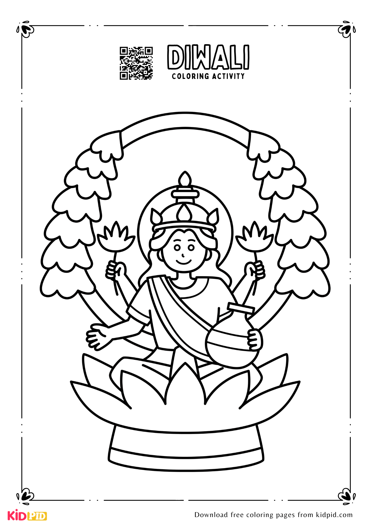 Diwali Coloring Pages For Kids
