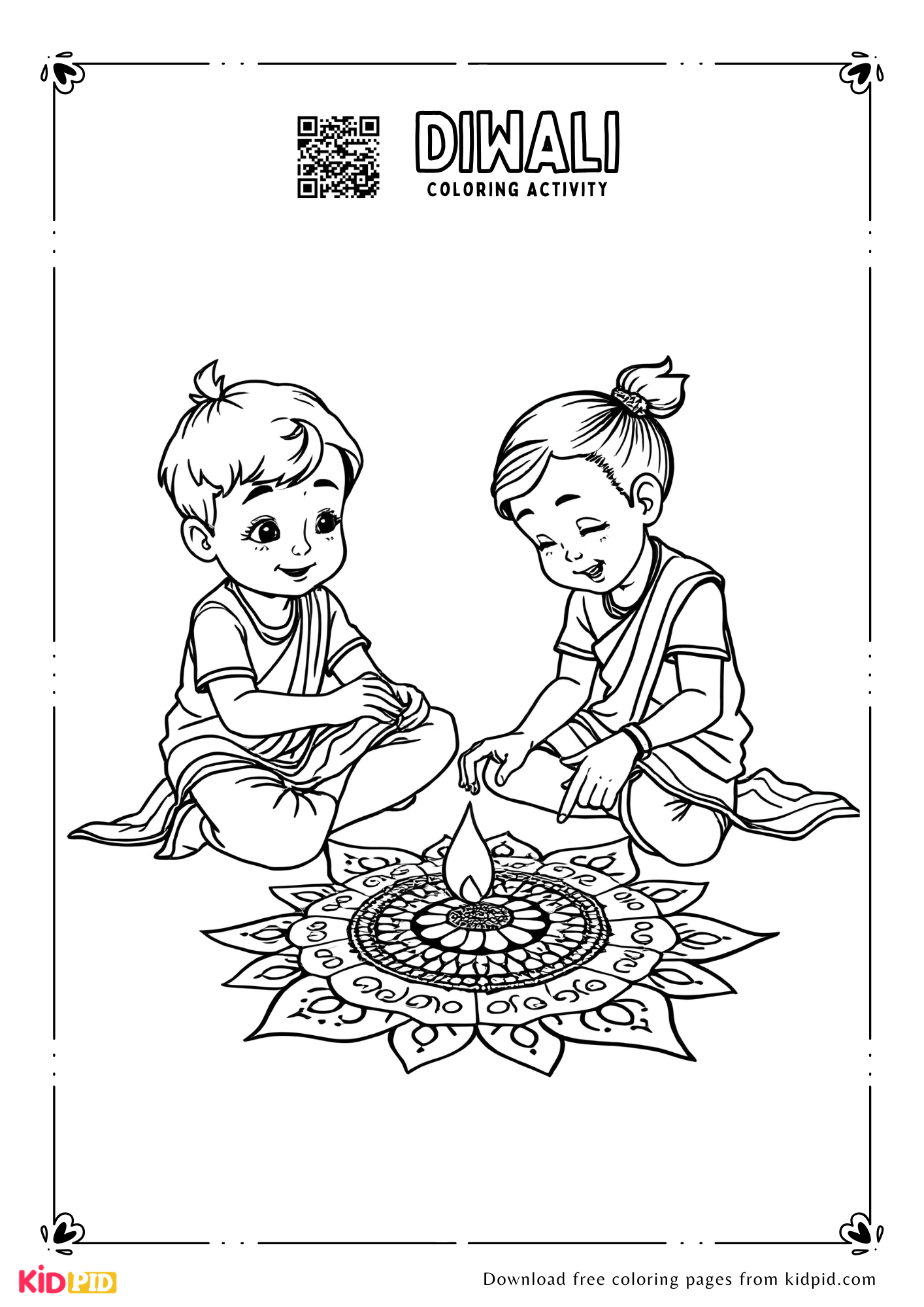 Diwali Coloring Pages For Kids