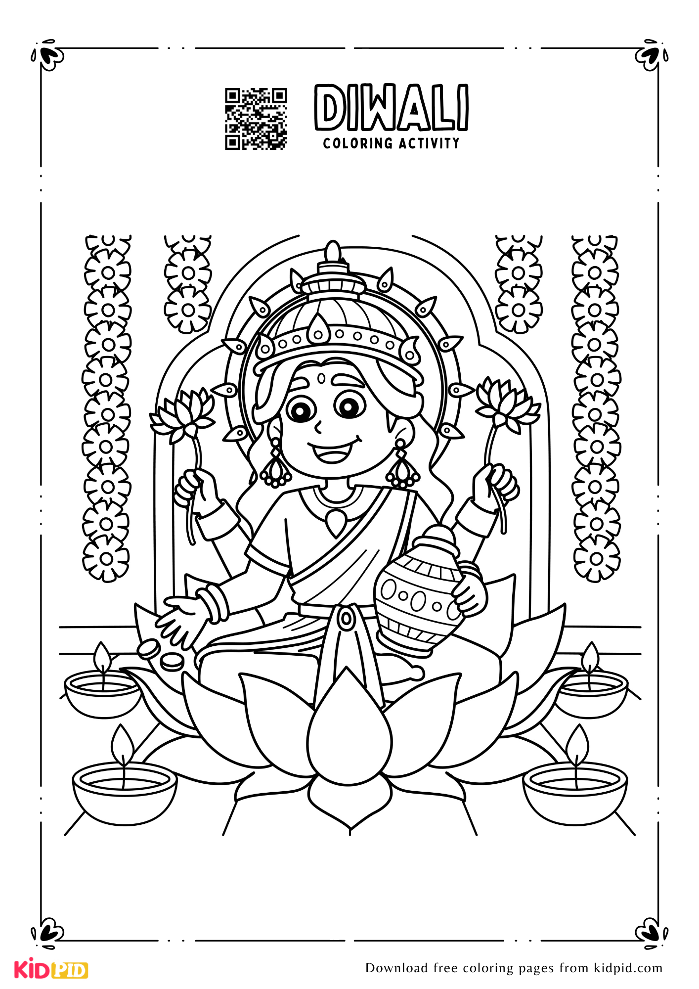 Diwali Coloring Pages For Kids