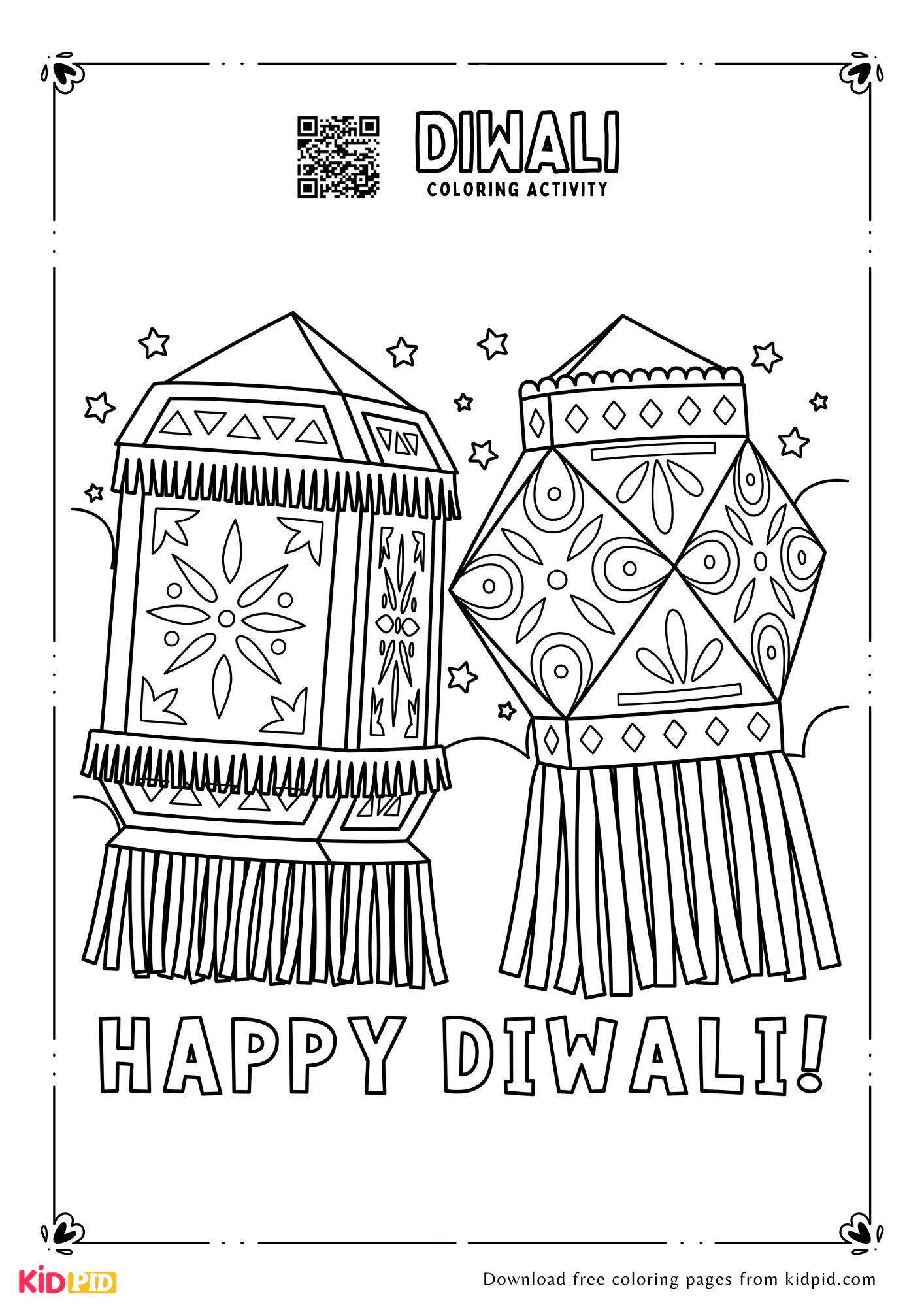 Diwali Coloring Pages For Kids