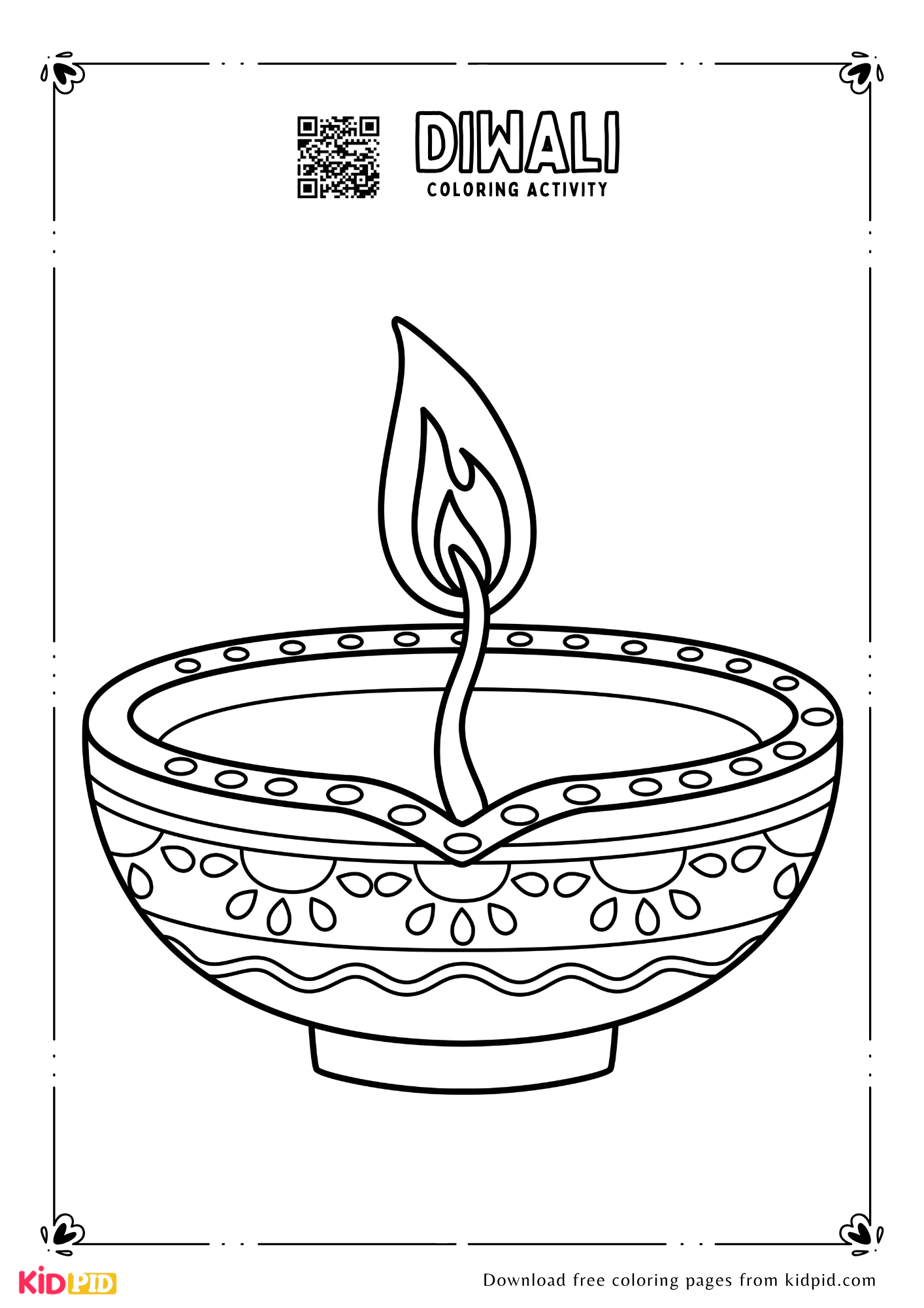 Diwali Coloring Pages For Kids