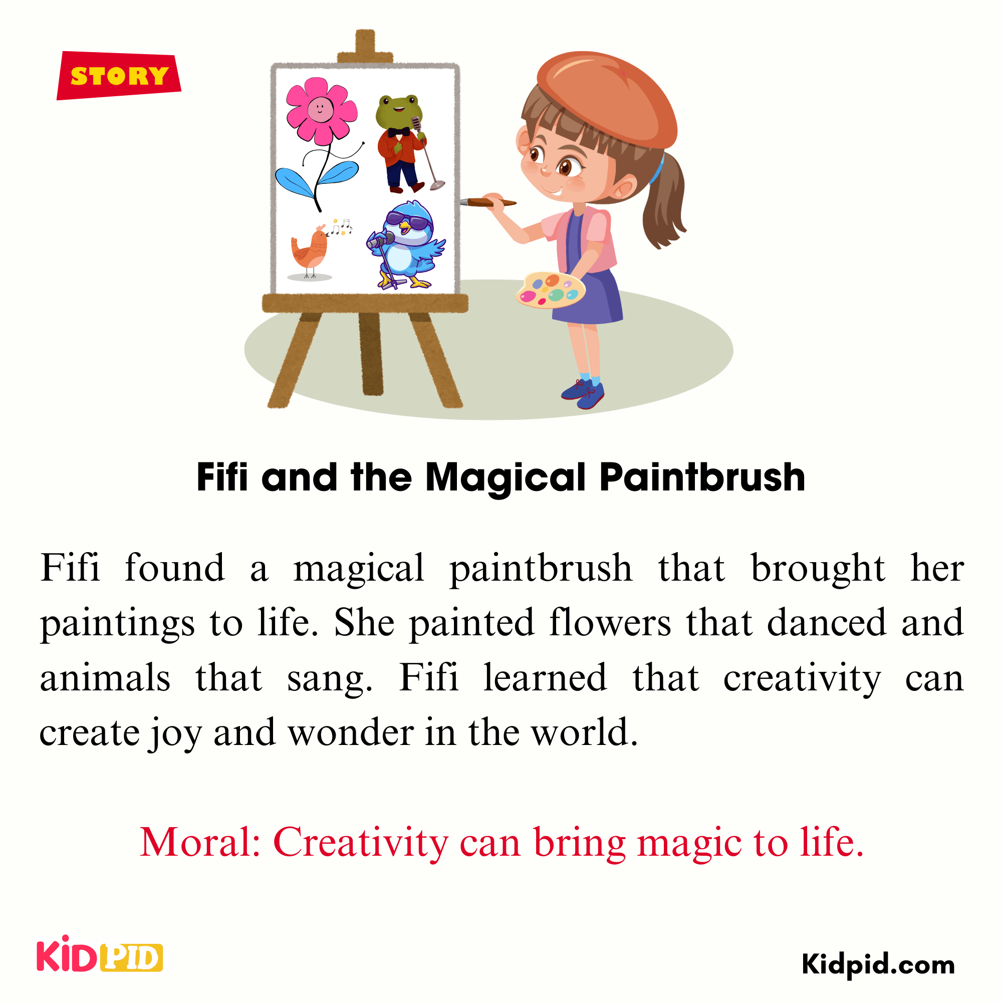 Fifi and the Magical Paintbrush - Short Moral Stories in English