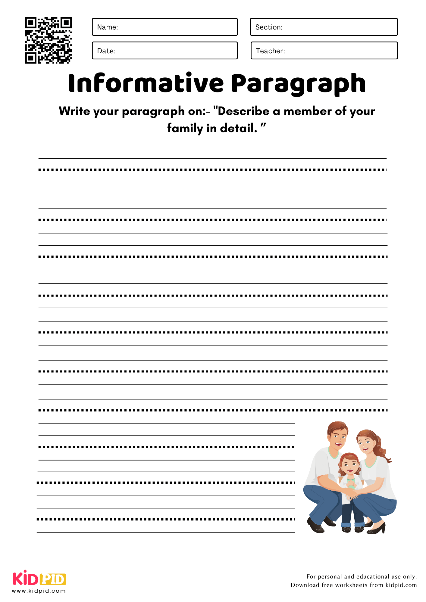Informative Paragraph With Example Worksheet For Grade 2