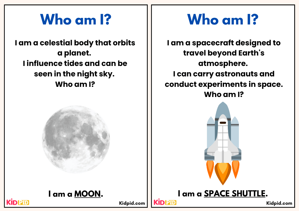 Moon and Space Shuttle - Space Riddles