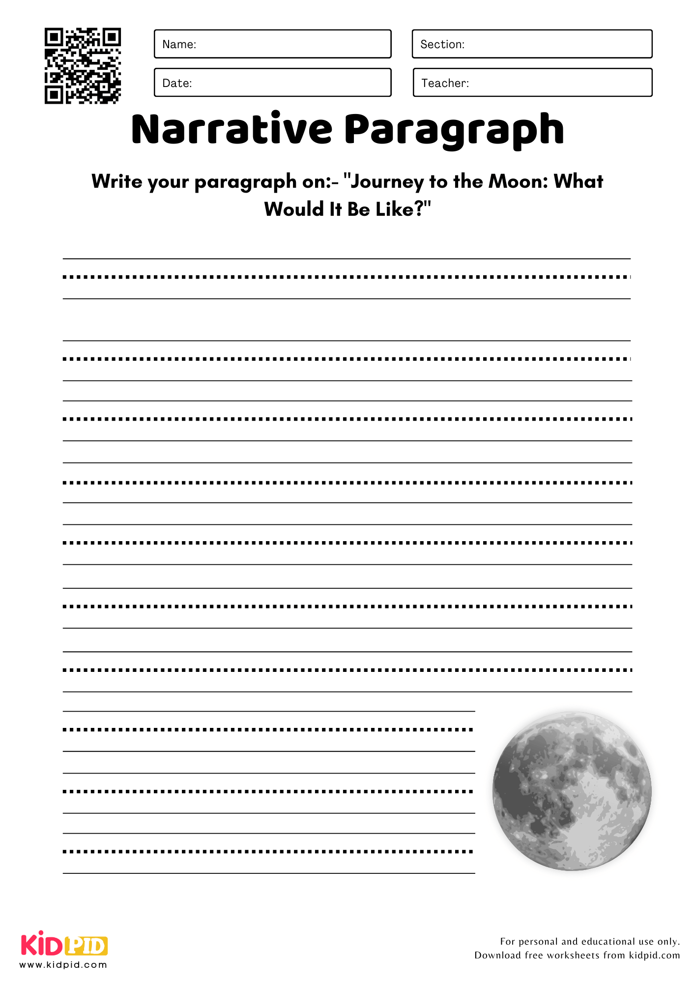 Narrative Paragraph Worksheet For Grade 2