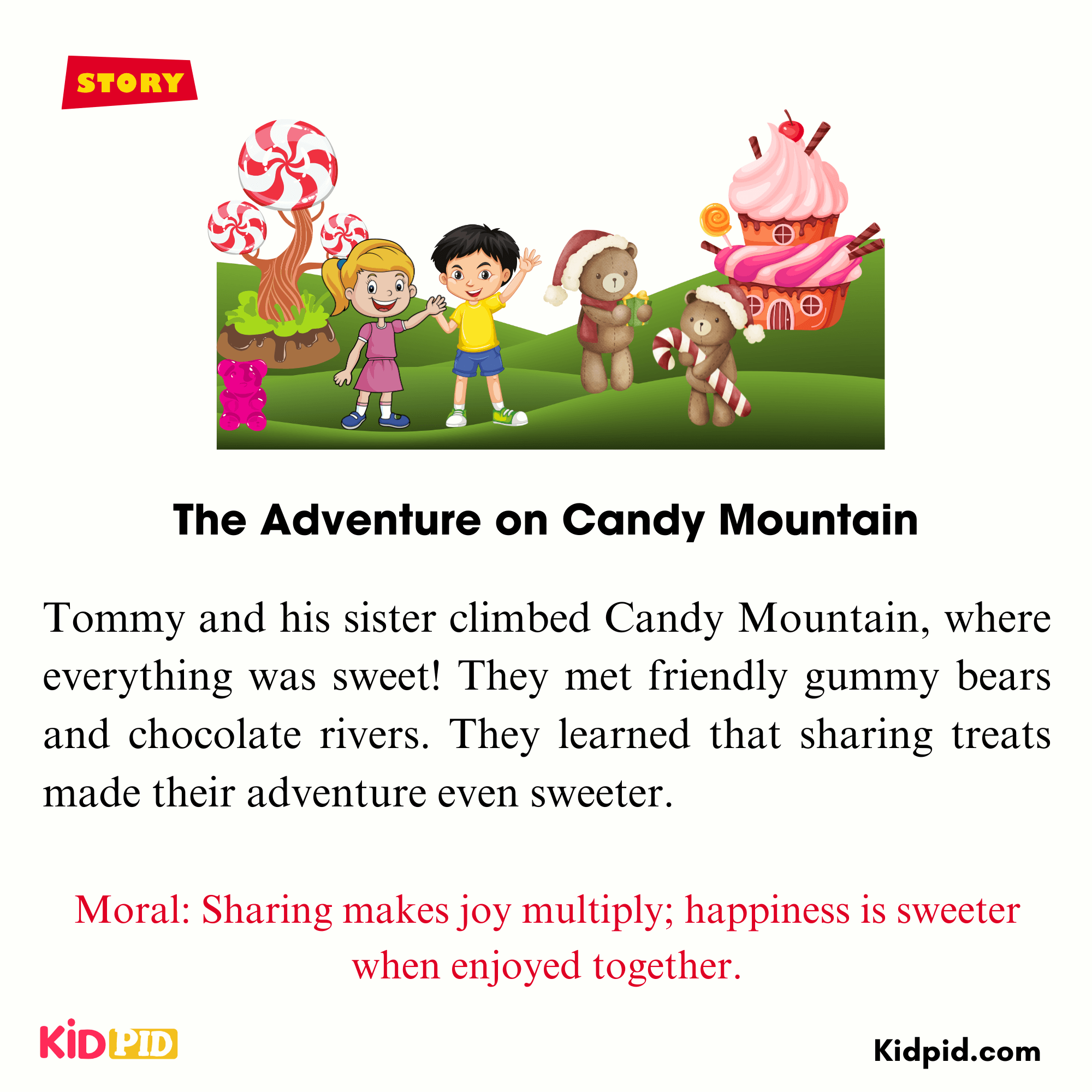 The Adventure on Candy Mountain - Reading Short Moral Stories For Children