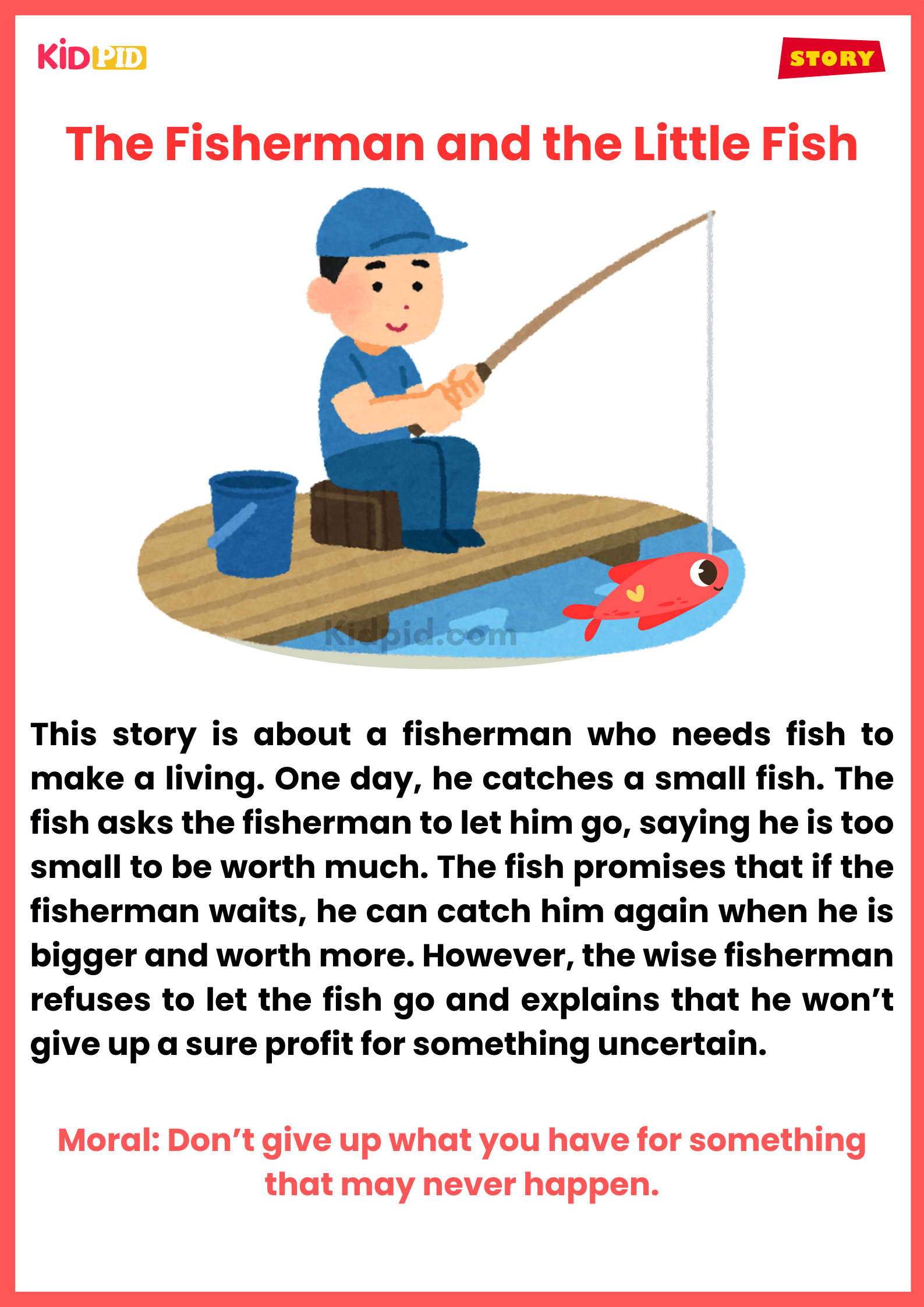 The Fisherman and the Little Fish - Short Bedtime Stories With Moral