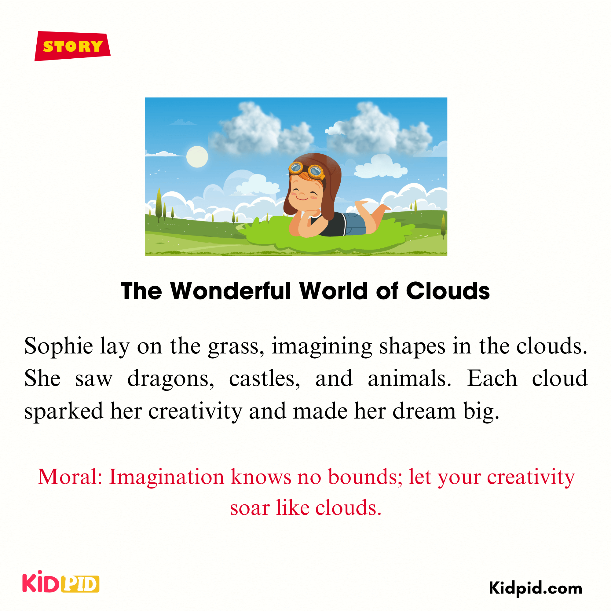 The Wonderful World of Clouds - Reading Short Moral Stories For Children