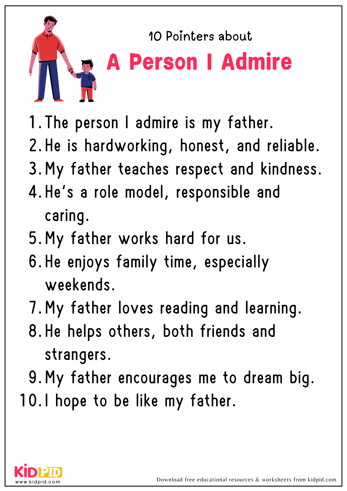 10 Pointers About A Person I Admire 