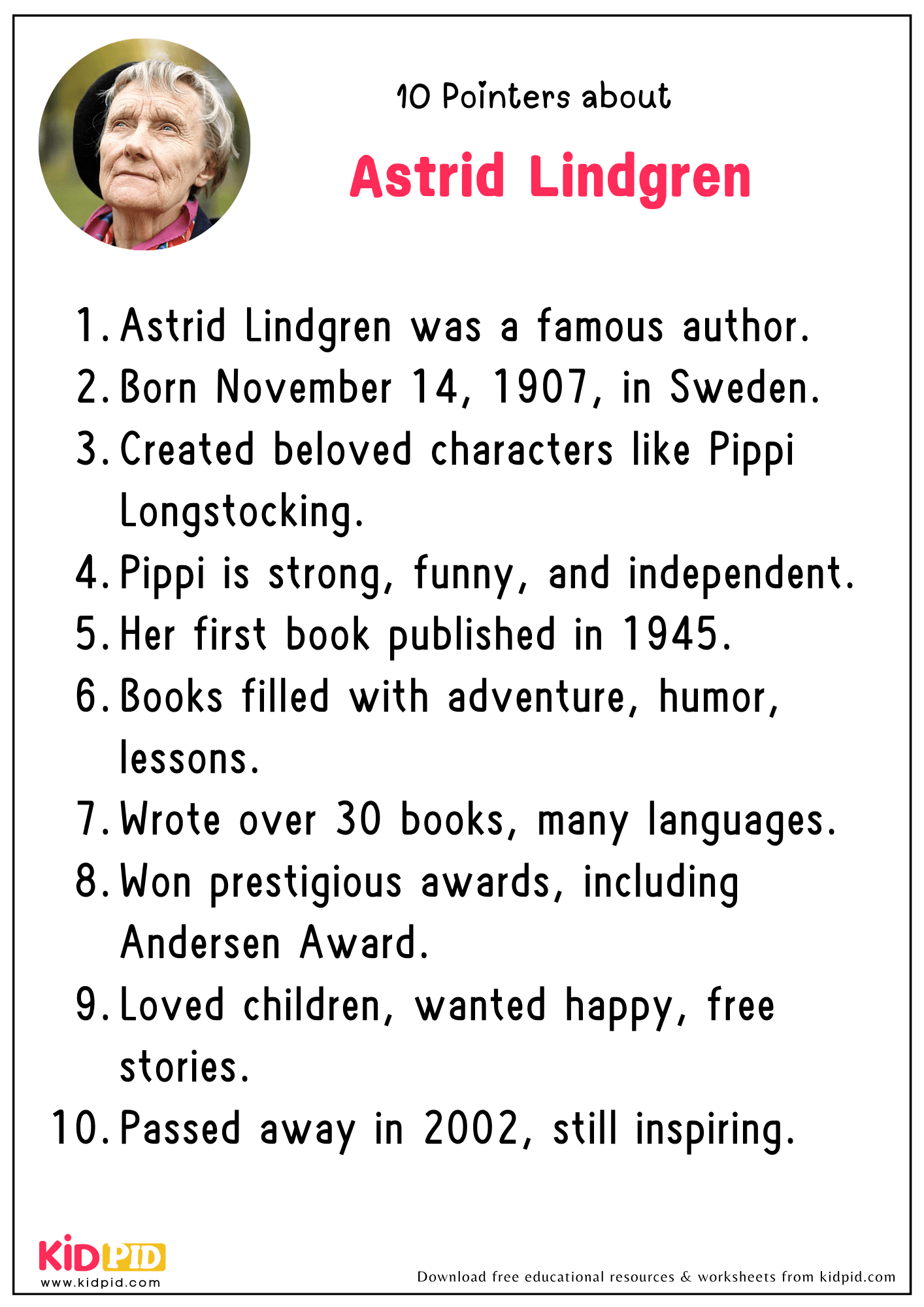10 Points about Astrid Lindgren