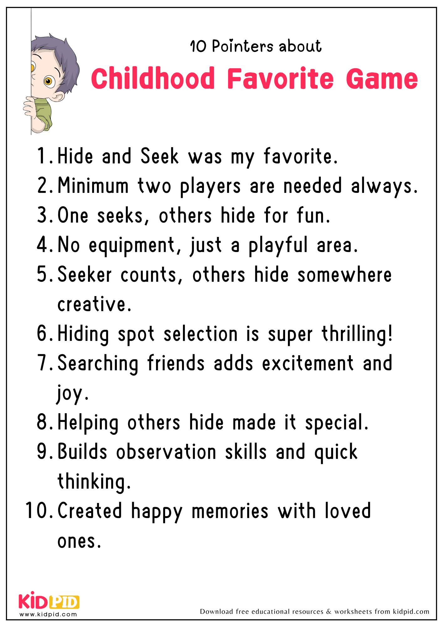 10 Pointers On The Topic Childhood Favorite Game: Hide and Seek