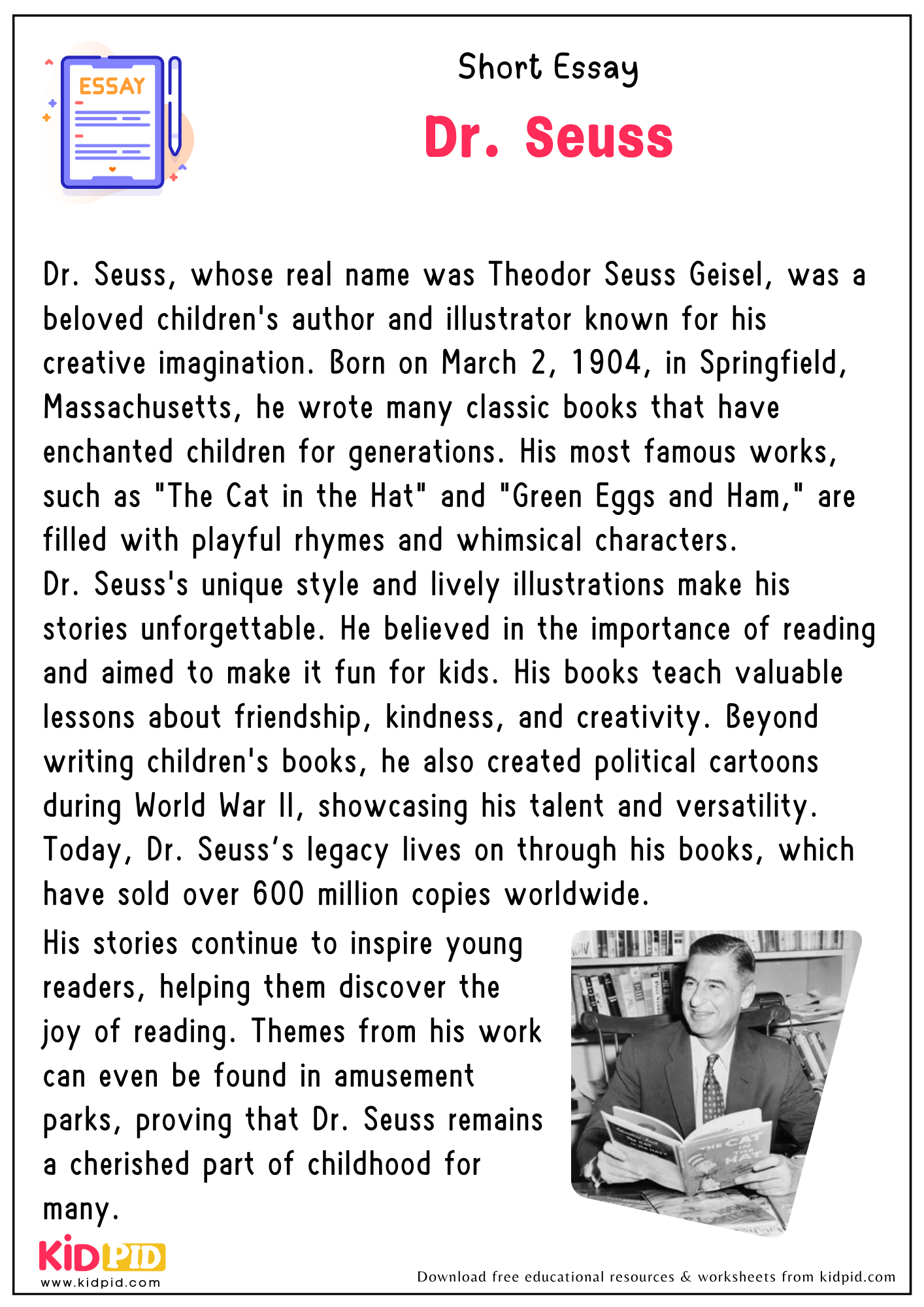 Short Essay Dr. Seuss