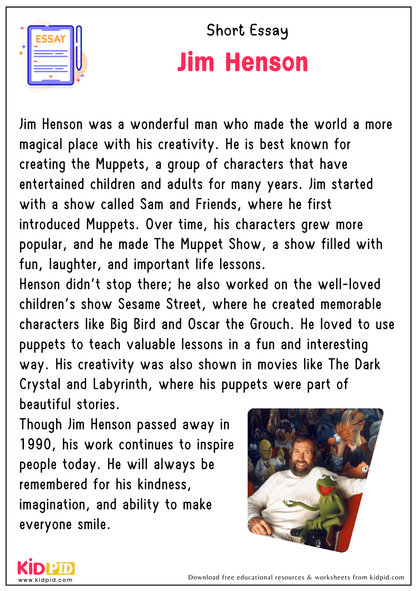 Short Essay on Jim Henson