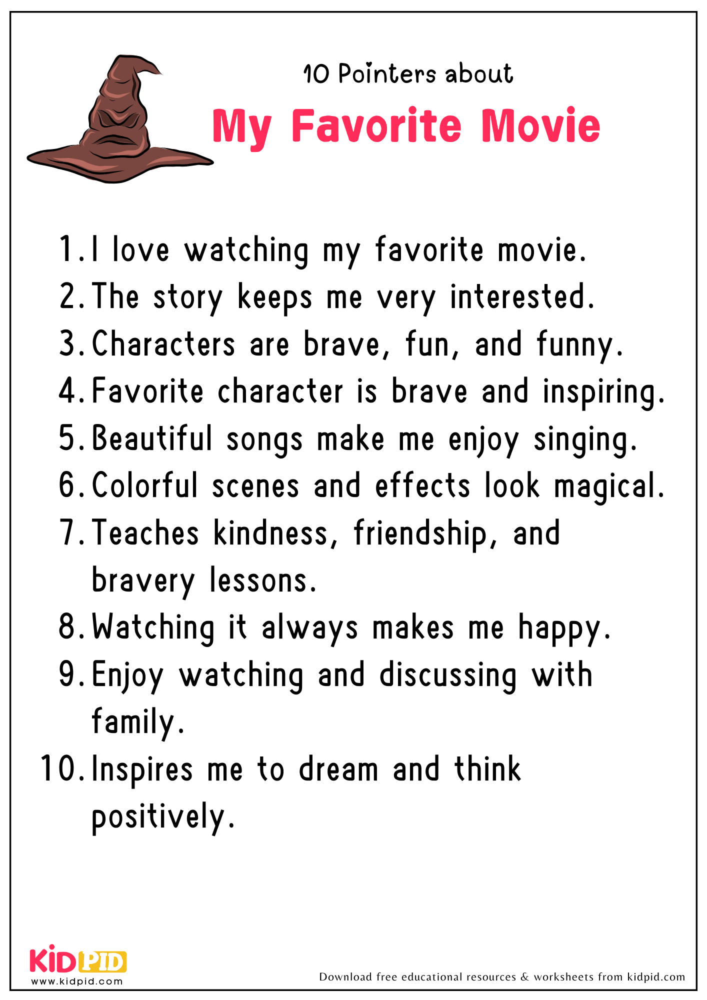 10 Points: My Favorite Movie