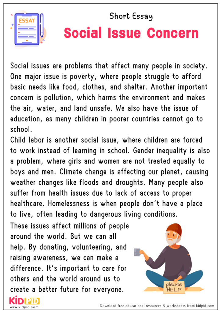 Essay - Social Issue Concern - Kidpid