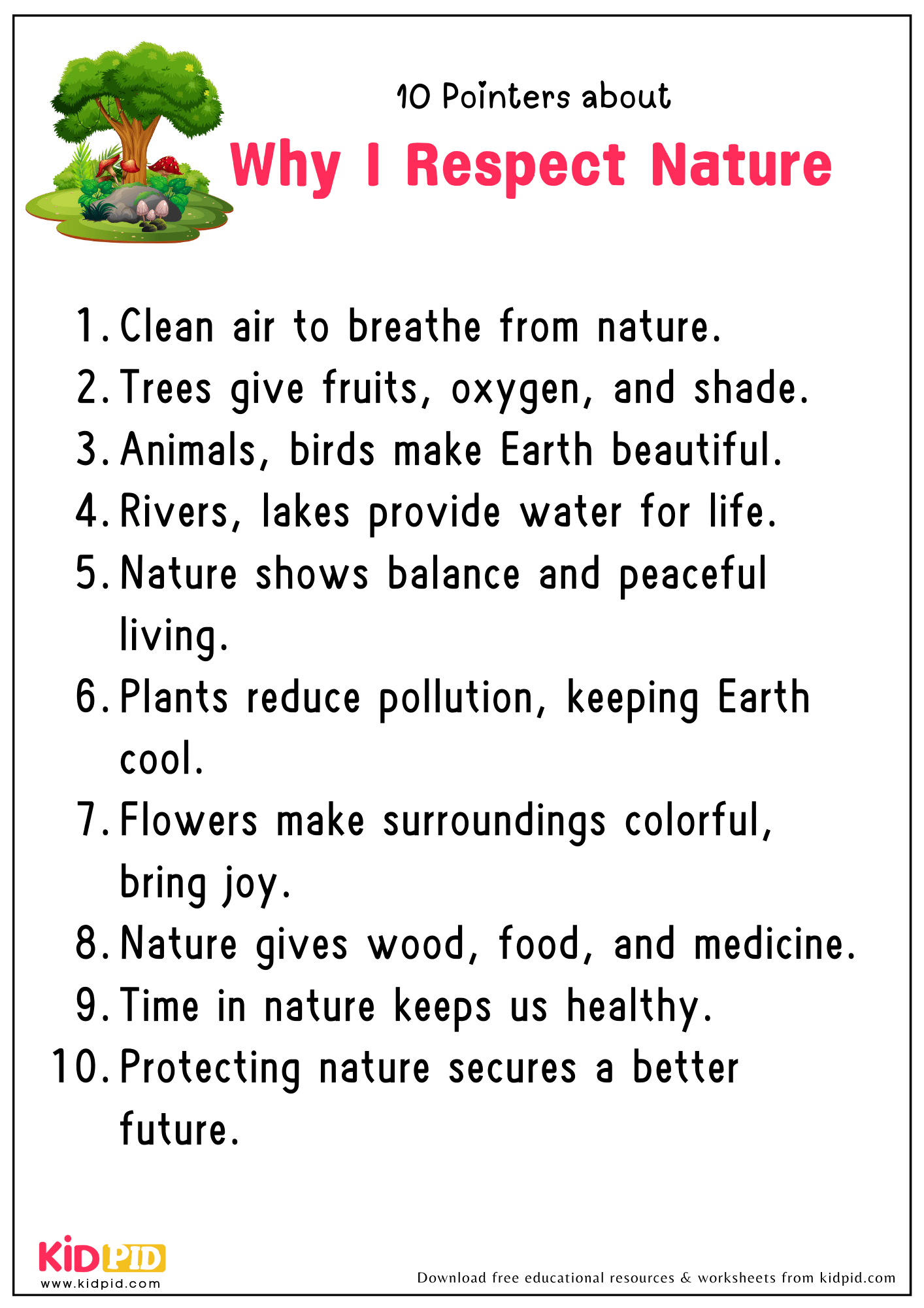 10 Pointers On The Topic Why I Respect Nature