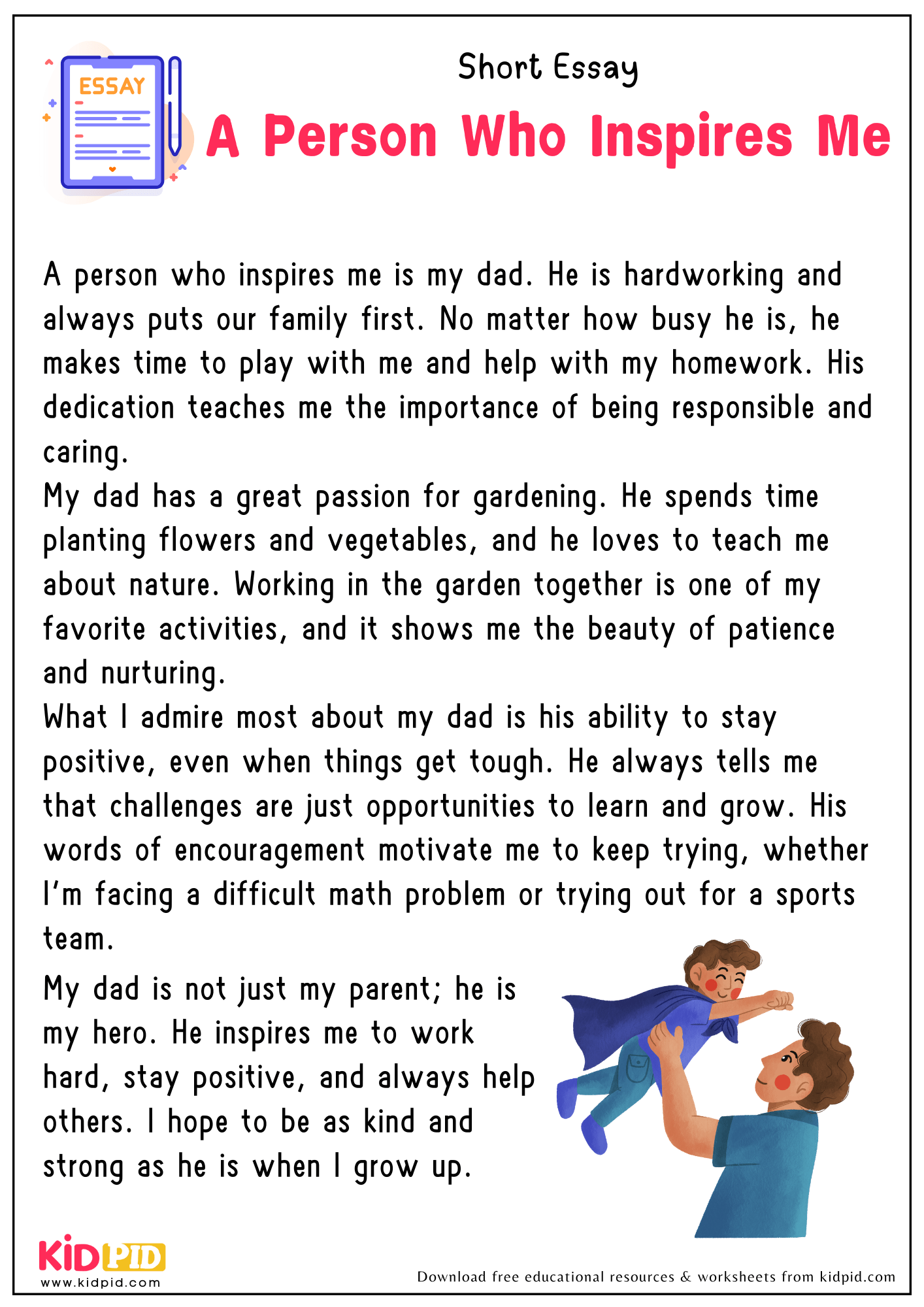 Short Essay on A Person Who Inspires Me