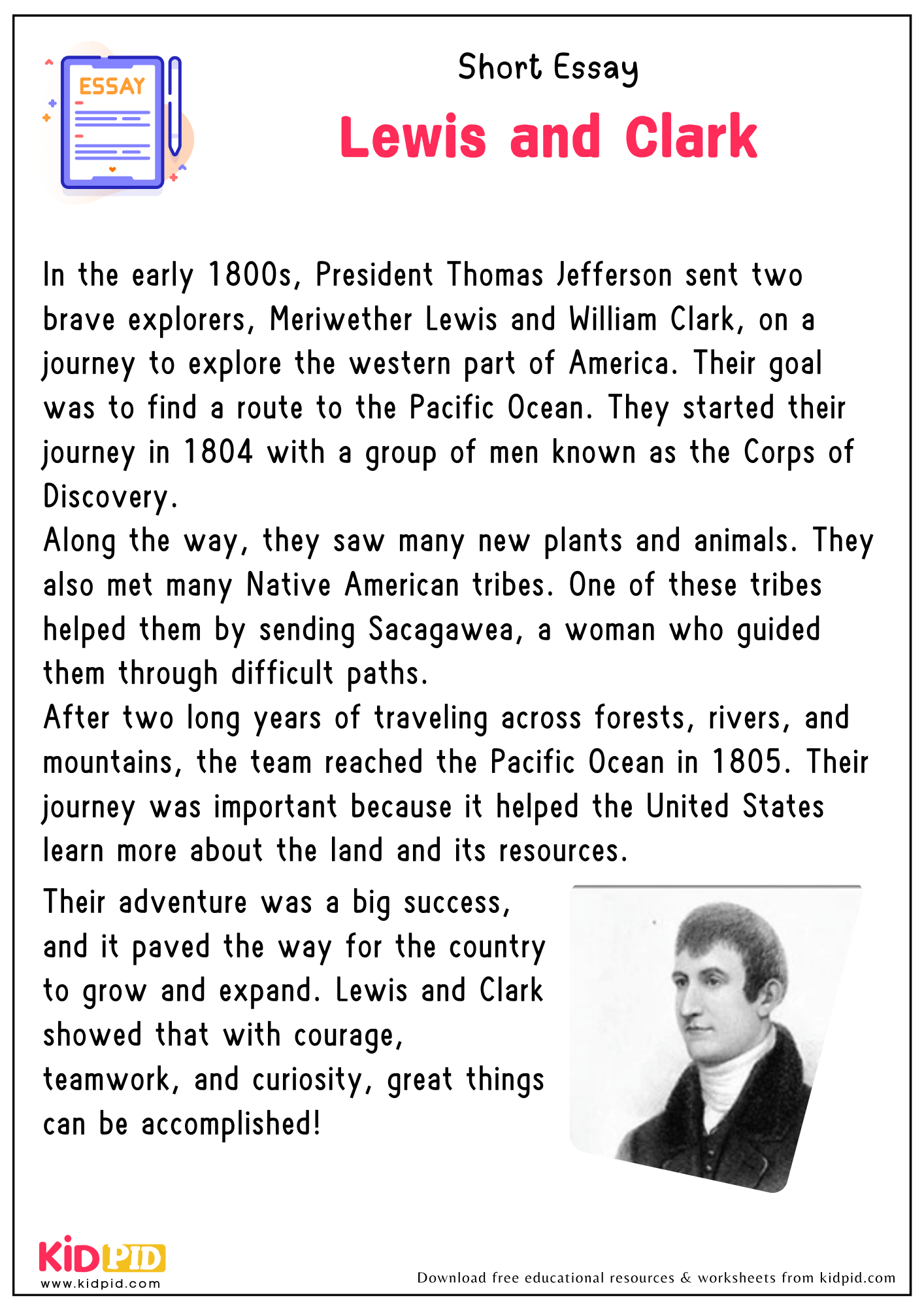 Short Essay Lewis and Clark
