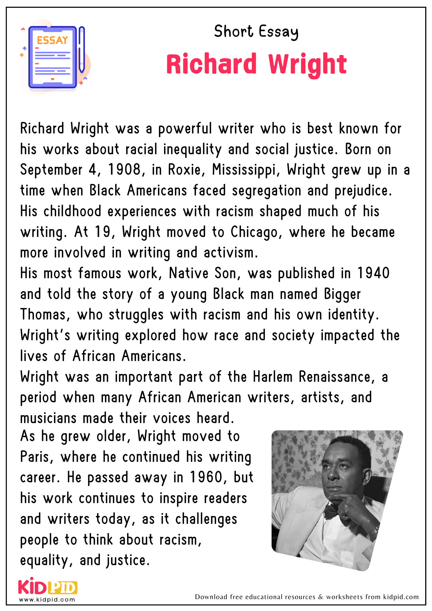 Short Essay on Richard Wright