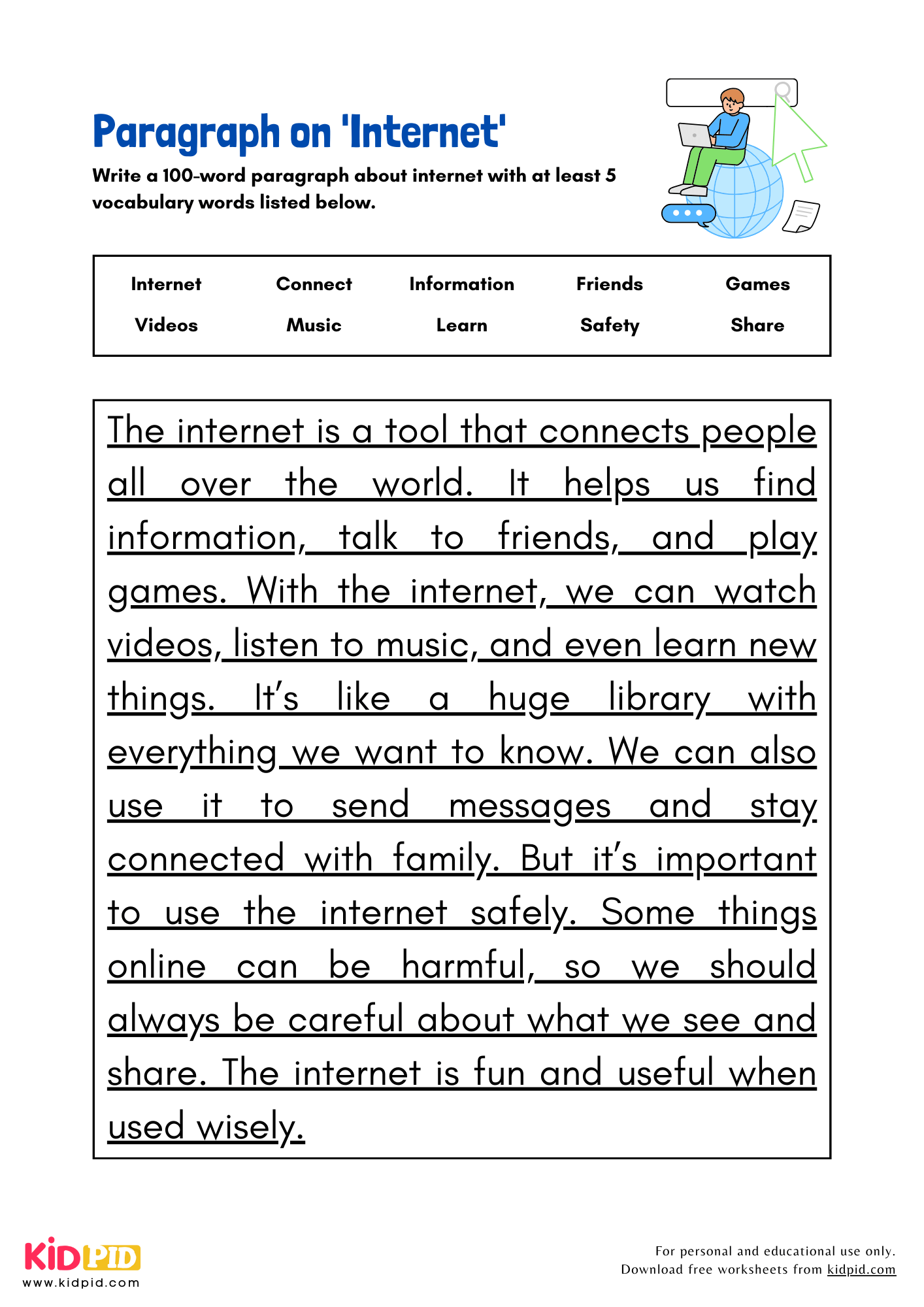 Paragraph on 'Internet' - 100 Words