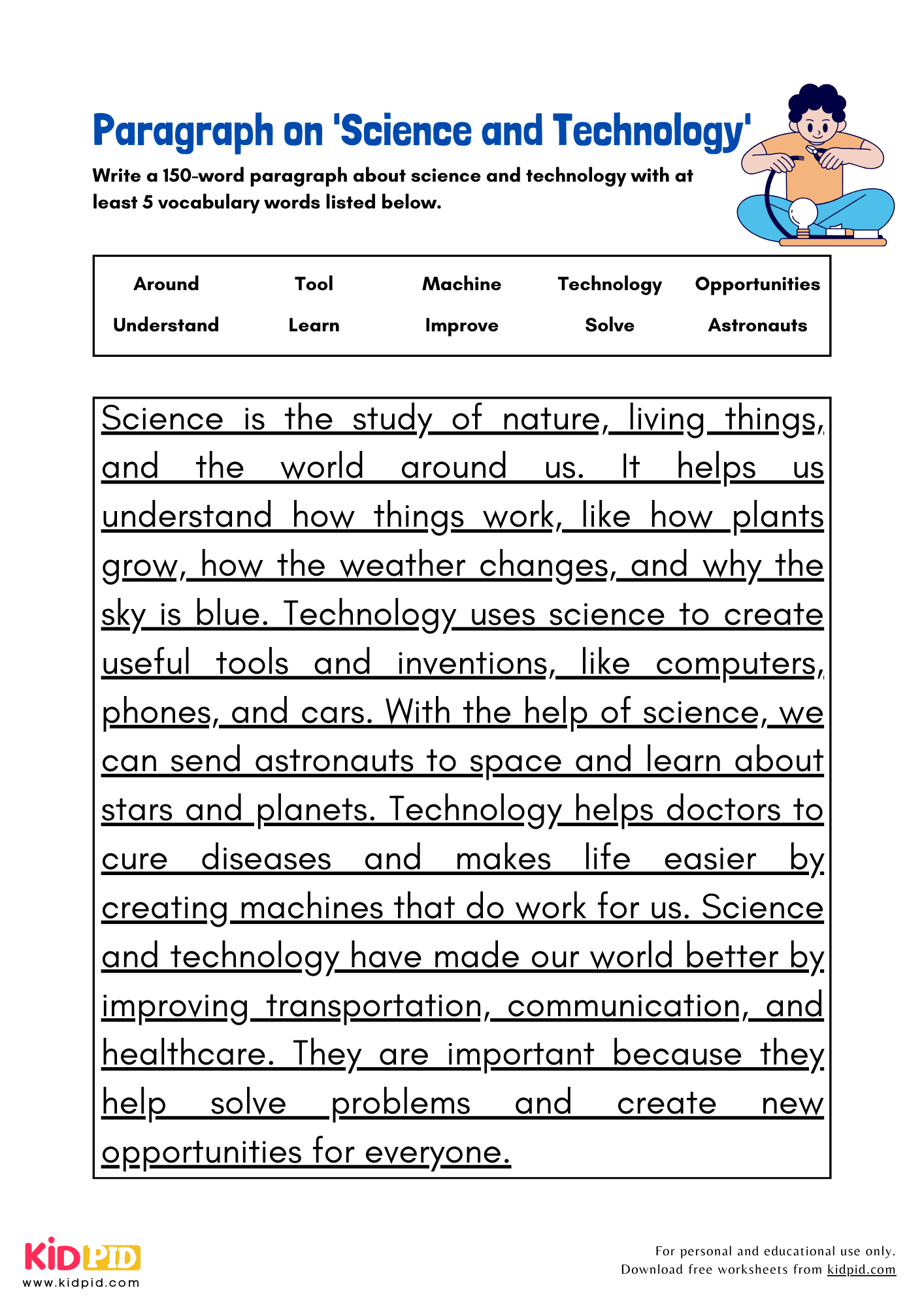 Paragraph on 'Science and Technology' - 150 Words