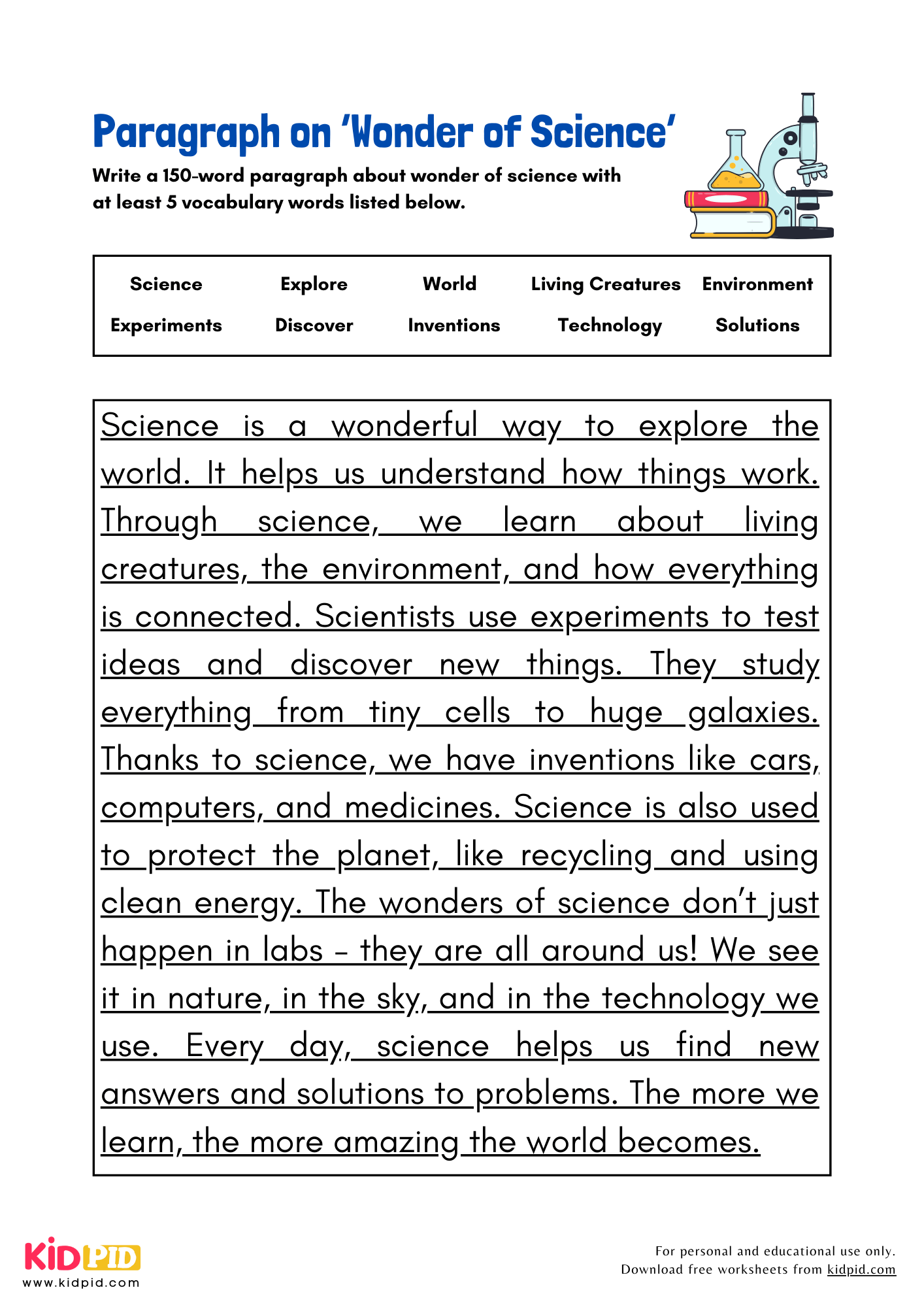 Paragraph on 'Wonder Of Science' - 150 Words