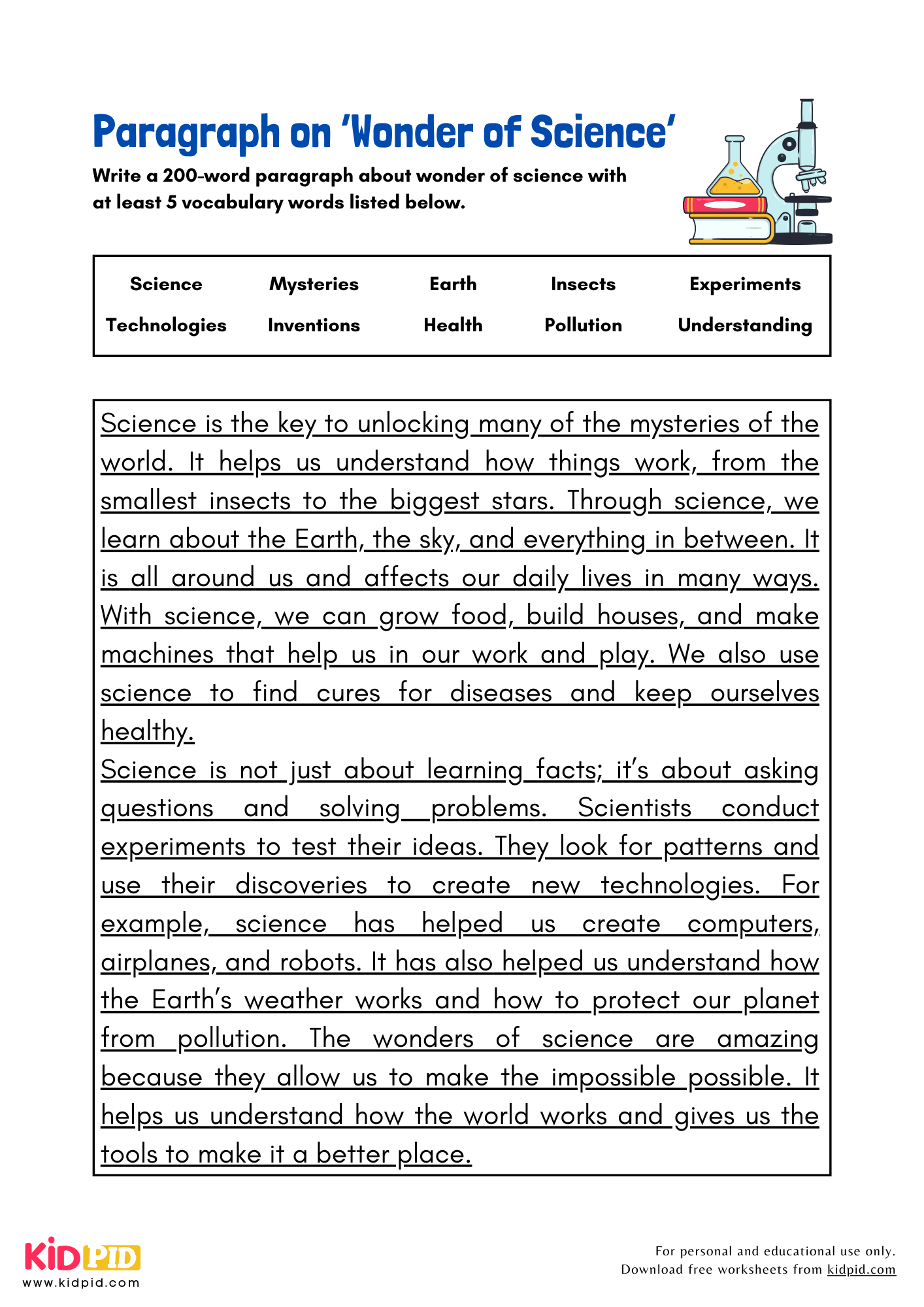 Paragraph on 'Wonder Of Science' - 200 Words 