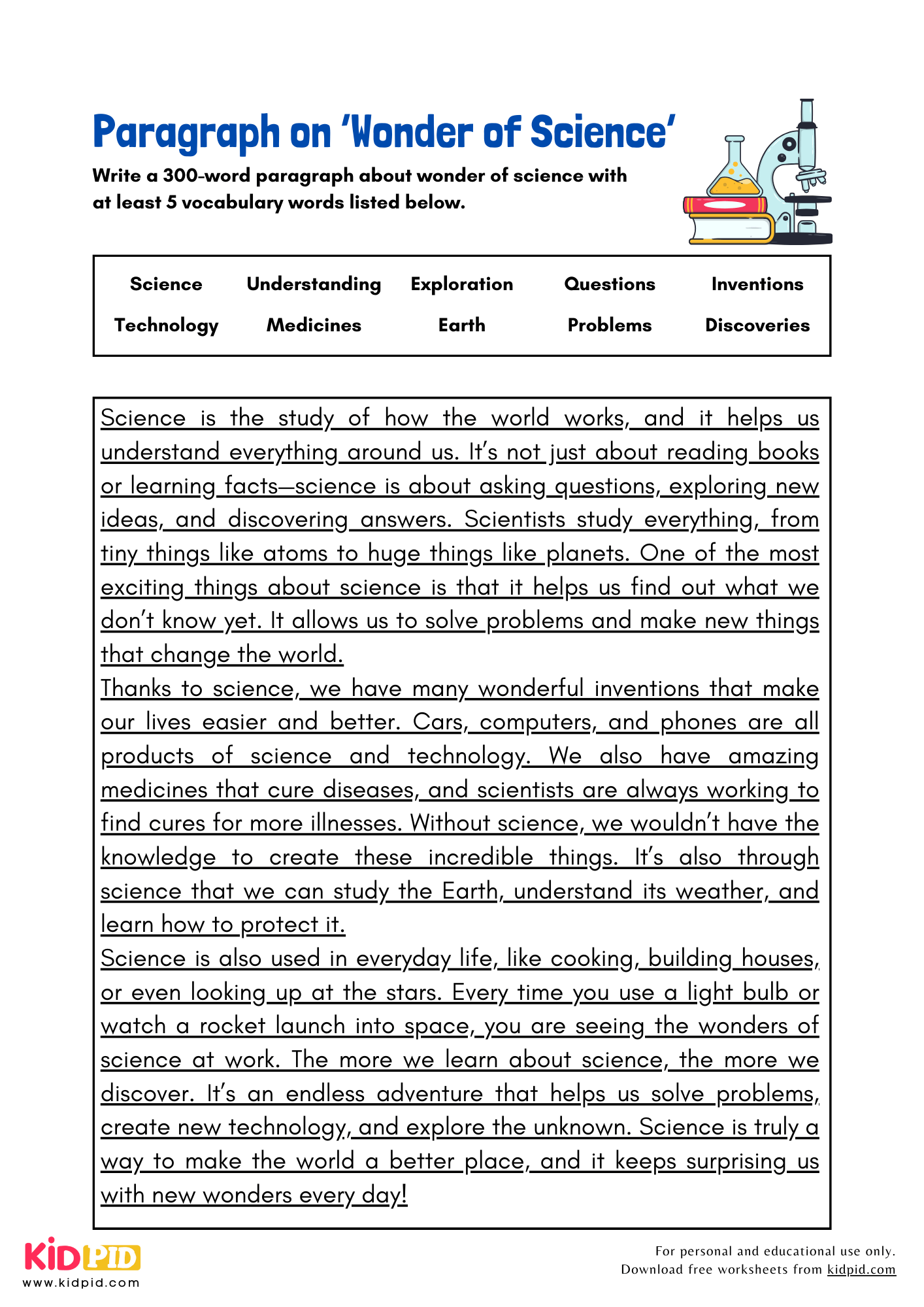 Paragraph on 'Wonder Of Science' 300 Words 