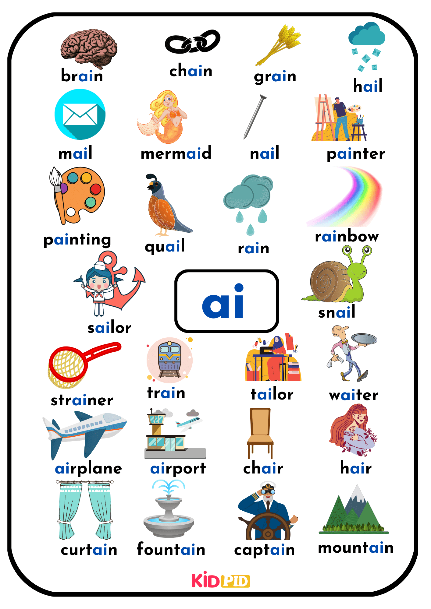 ai - Phonics Words Book