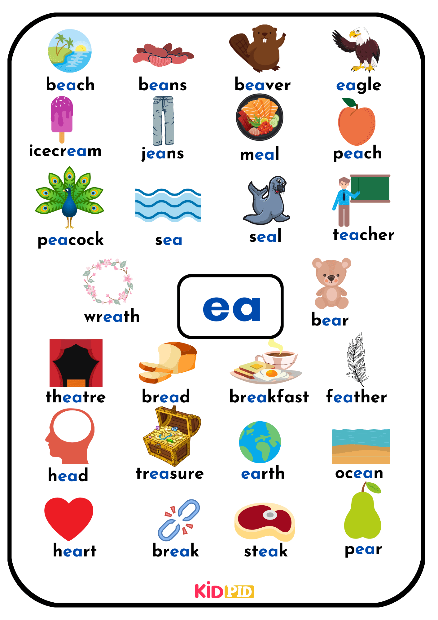 ea - Phonics Words Book