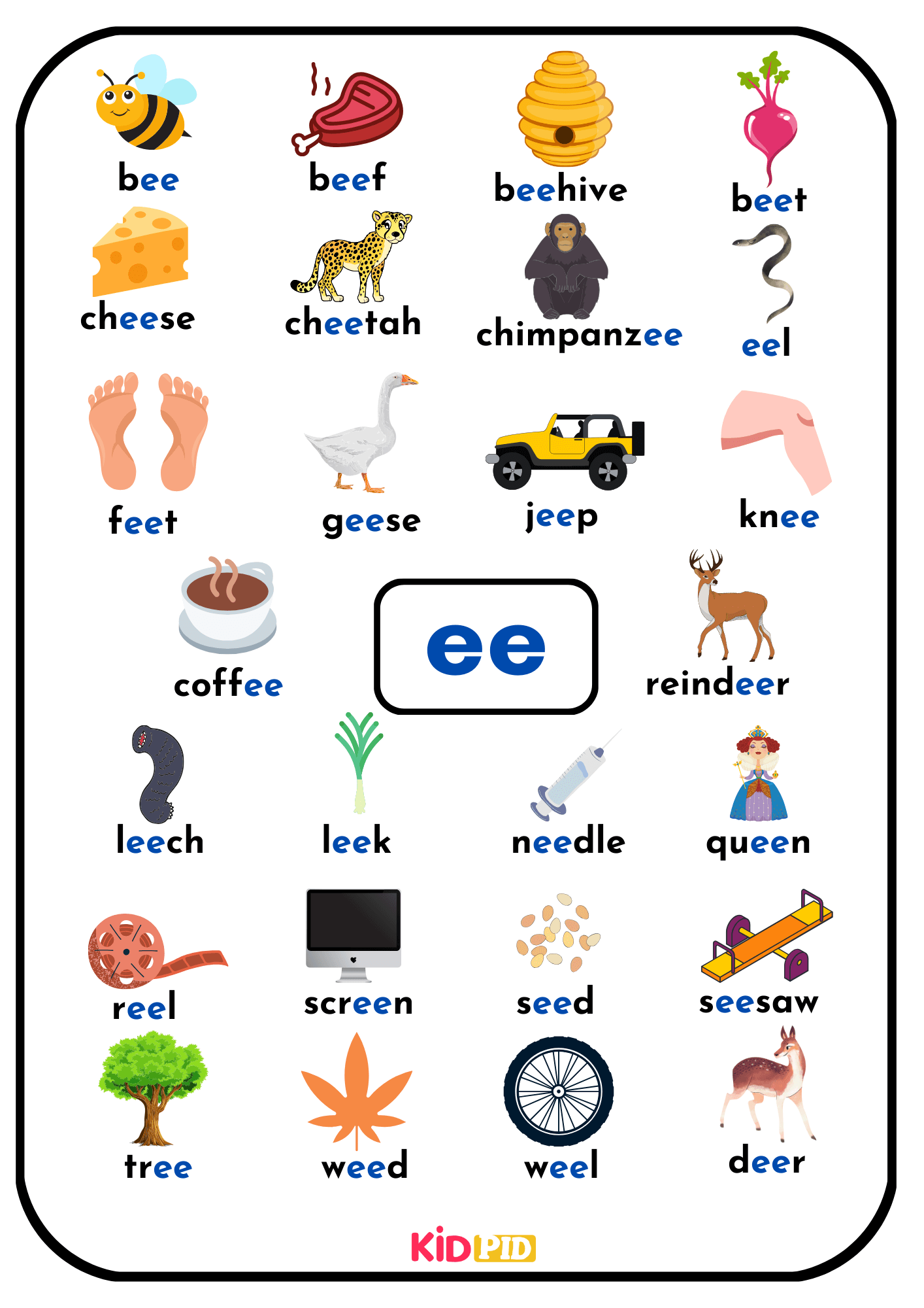 ee - Phonics Words Book