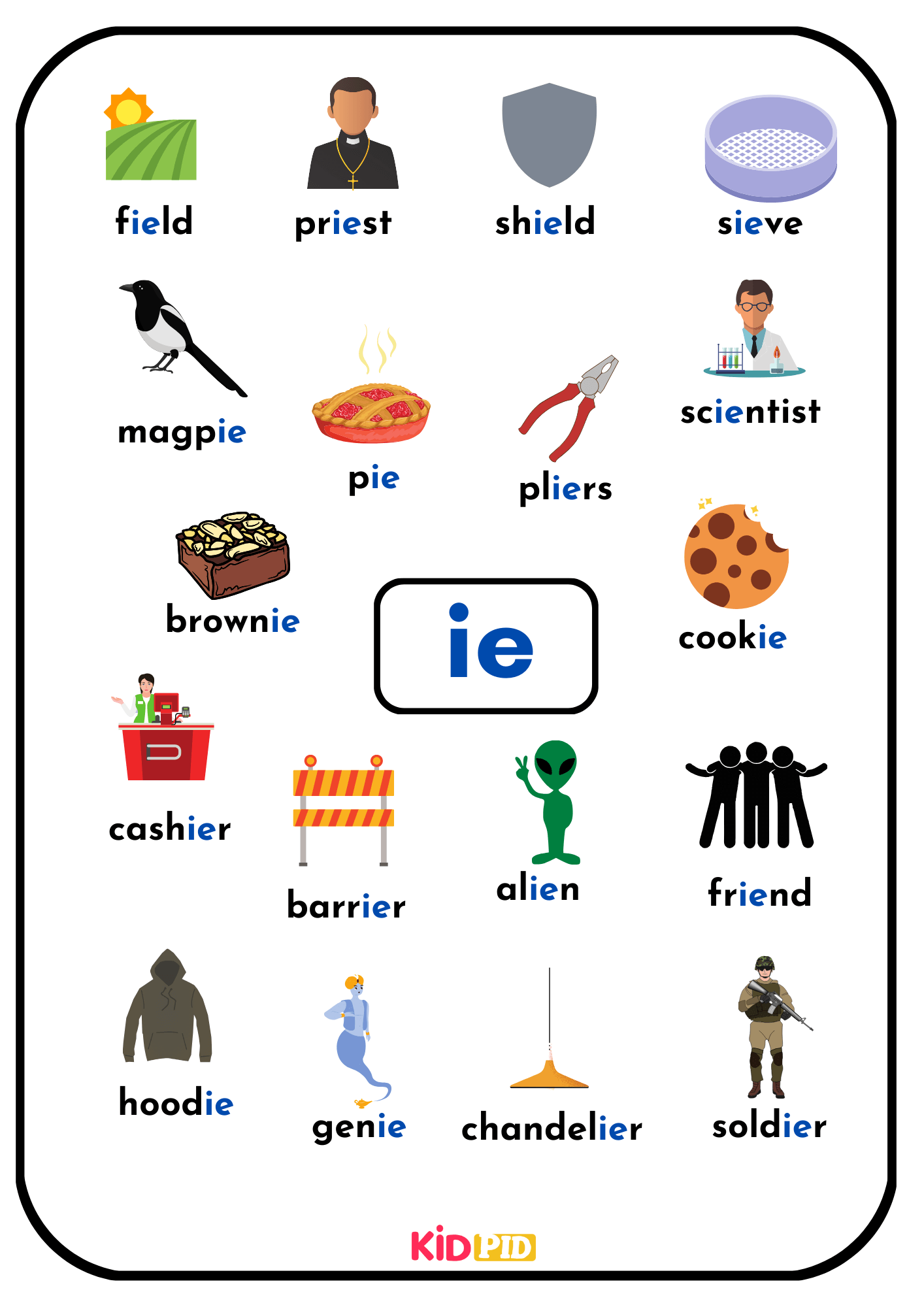 ie - Phonics Words Book