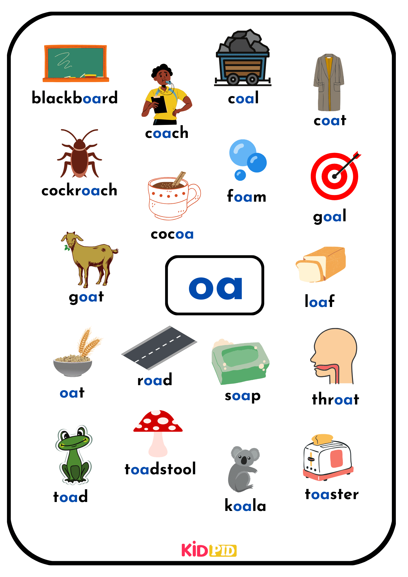 oa - Phonics Words Book
