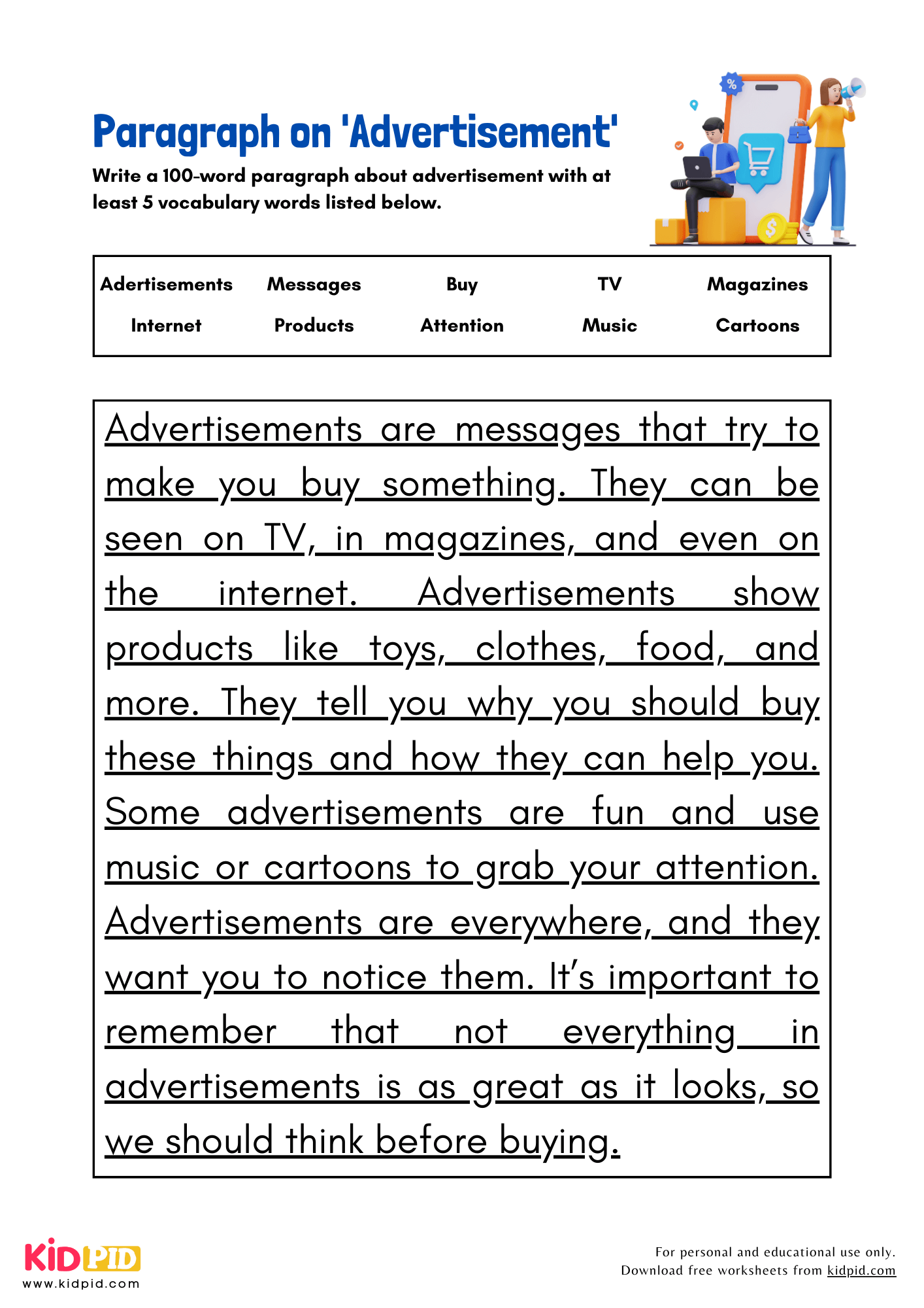 Paragraph on 'Advertisement' - 100 Words