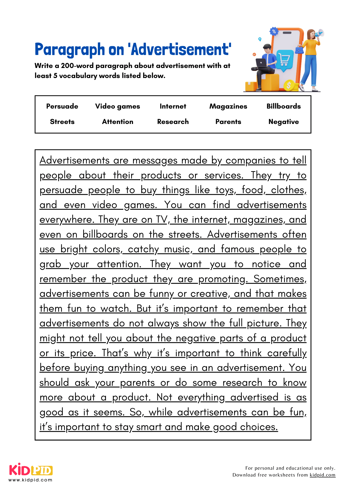 Paragraph on 'Advertisement' - 200 Words