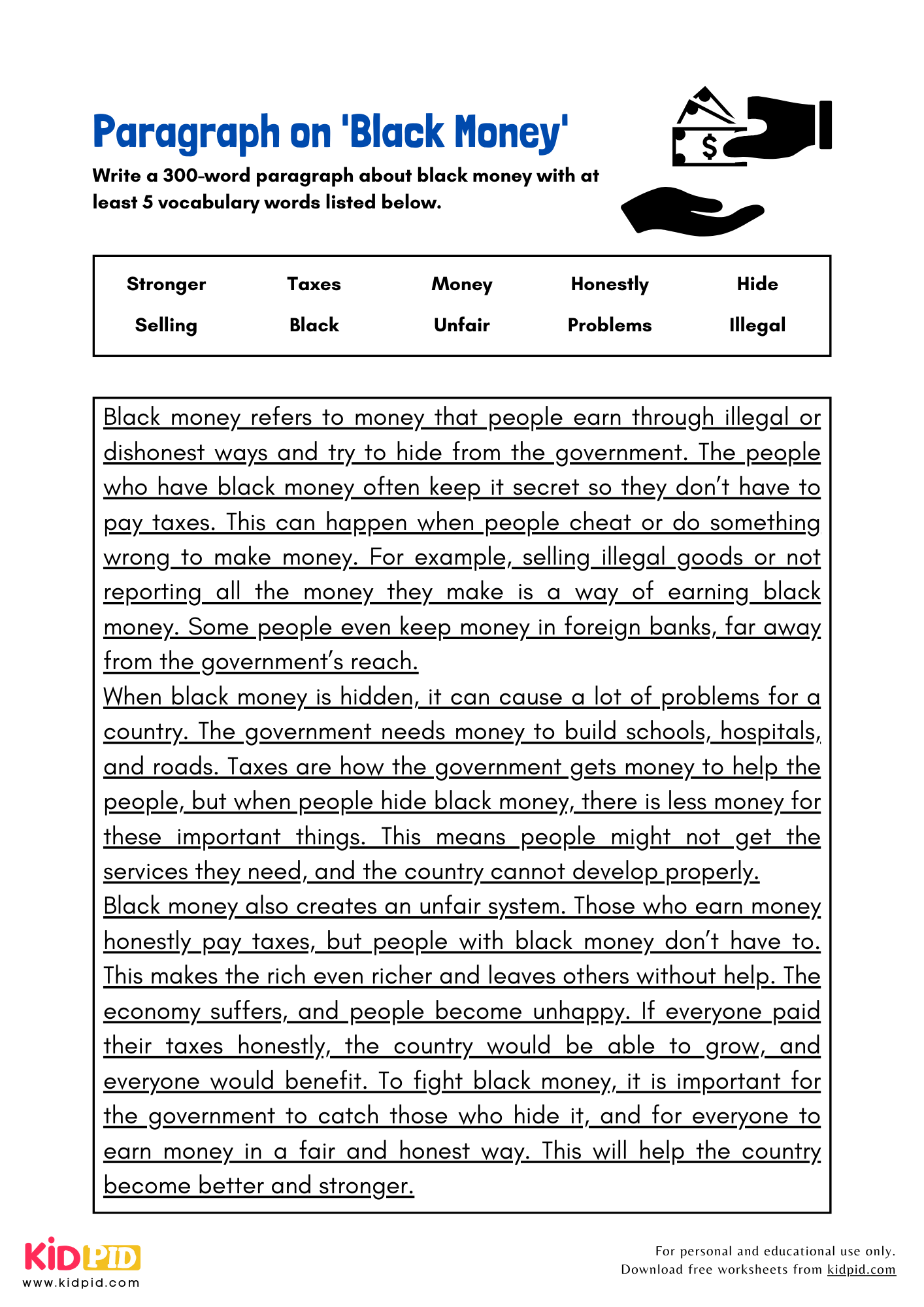 Paragraph on 'Black Money' - 300 Words