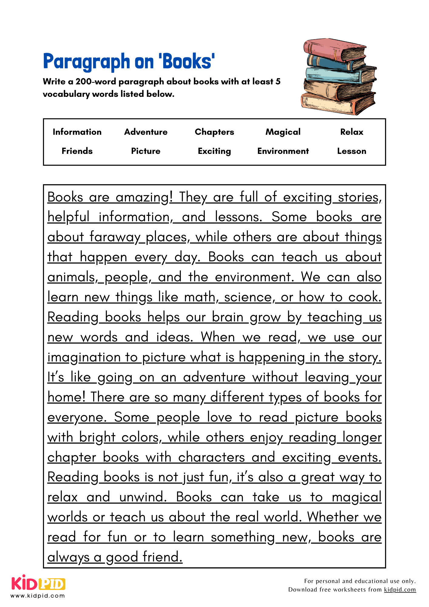 Paragraph on 'Books' - 200 Words