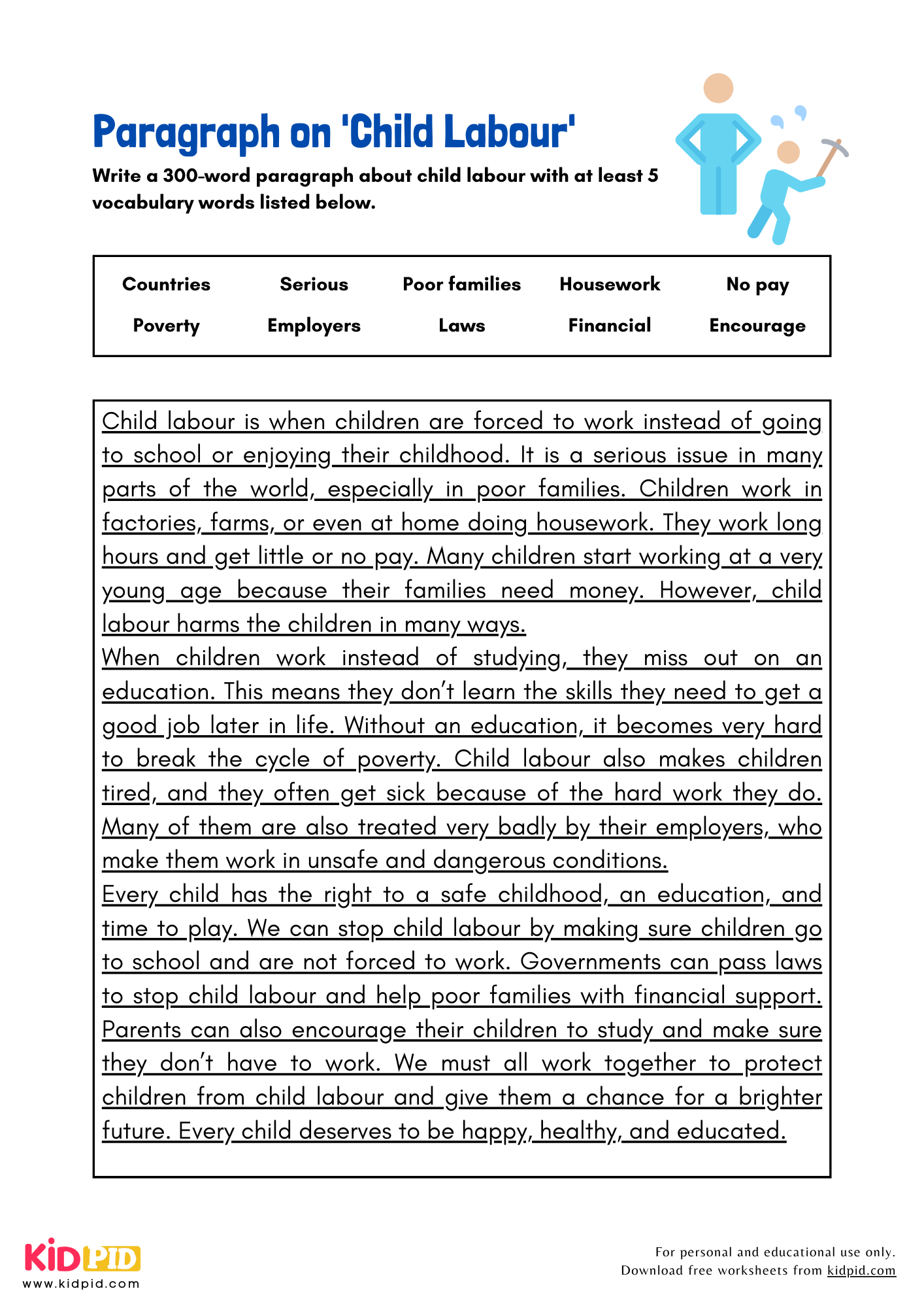 Paragraph on 'Child Labour' - 300 Words