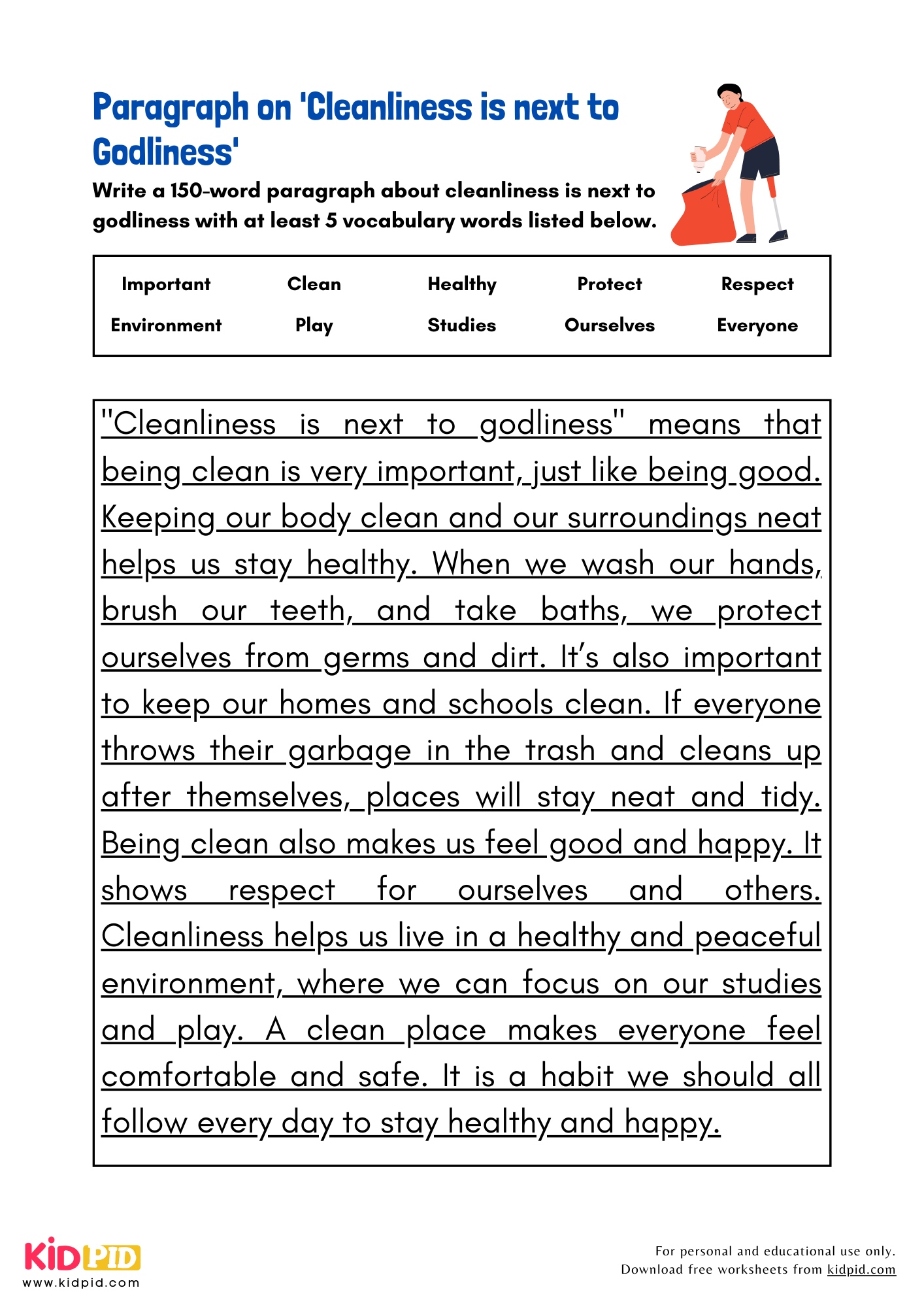 Paragraph on 'Cleanliness is Next to Godliness' - 150 Words