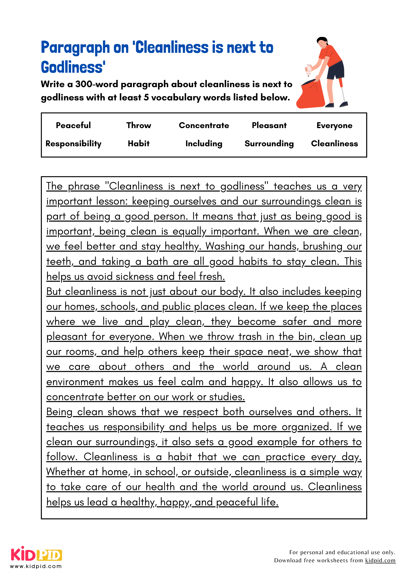 Paragraph on 'Cleanliness is Next to Godliness' - 300 Words