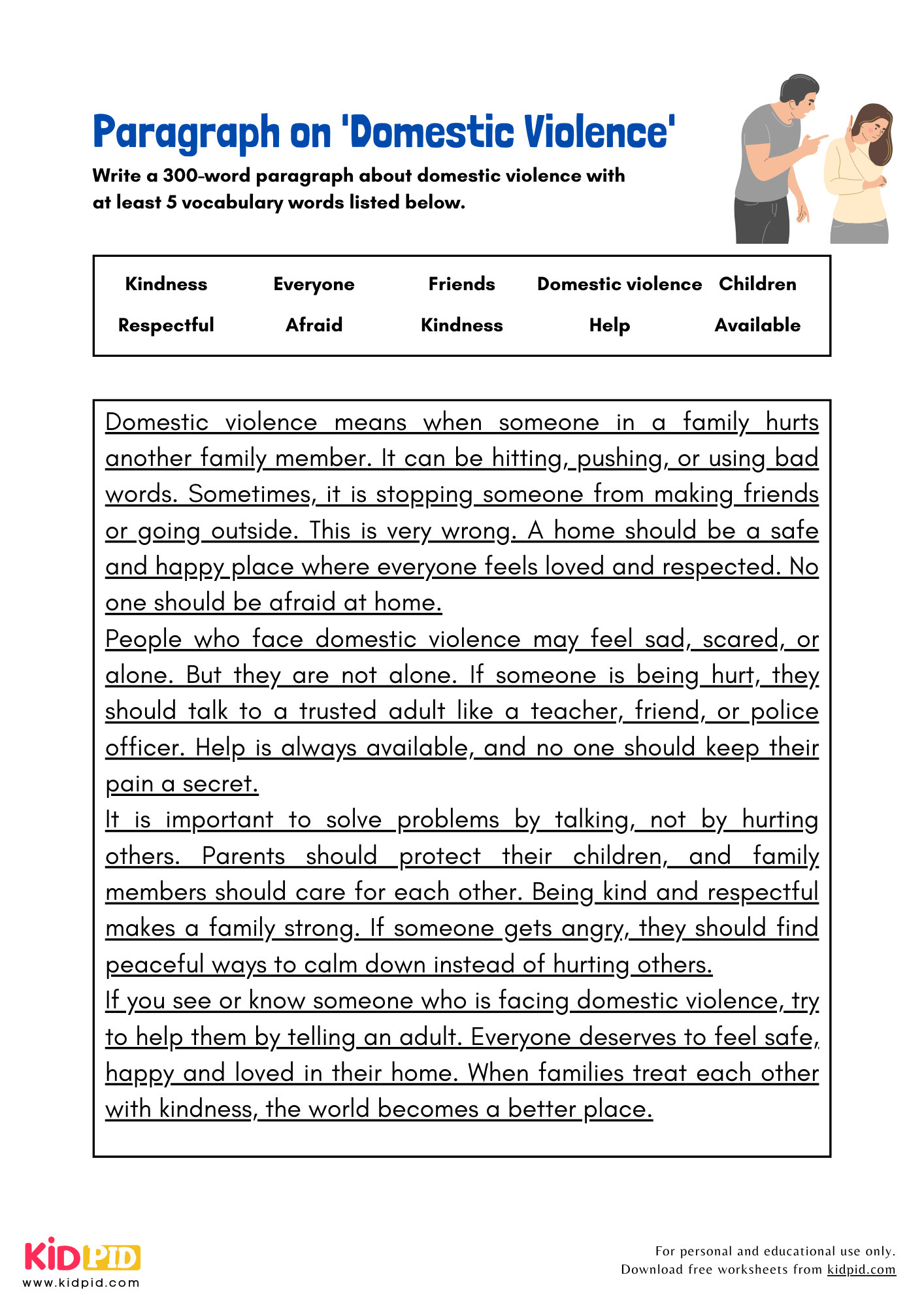 Paragraph on 'Domestic Violence' - 300 Words