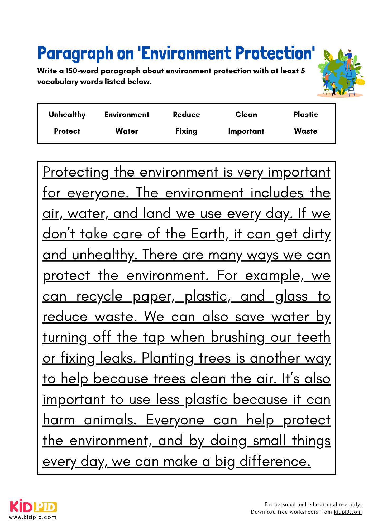 Paragraph on 'Environment Protection' - 150 Words