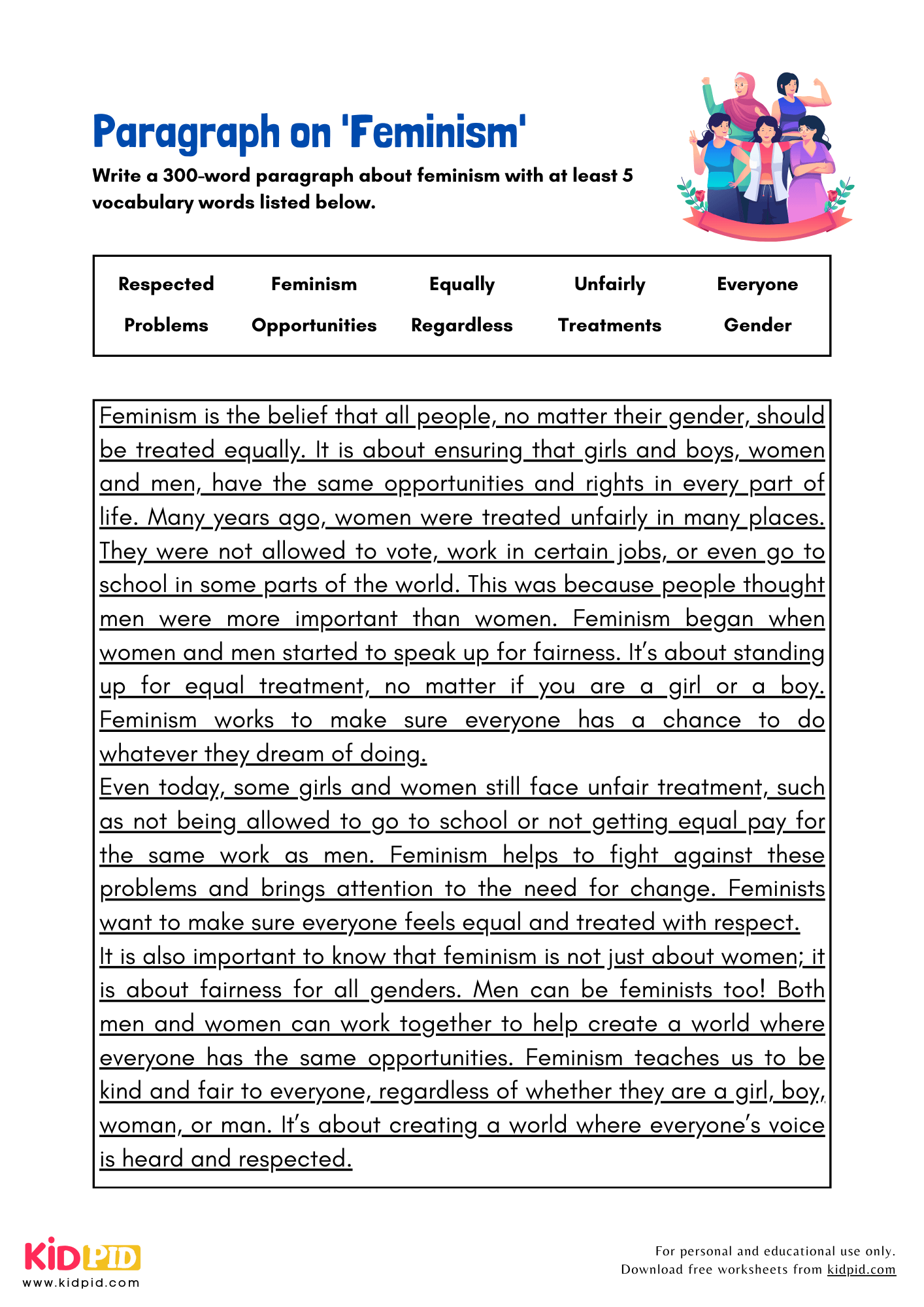 Paragraph on 'Feminism' - 300 Words