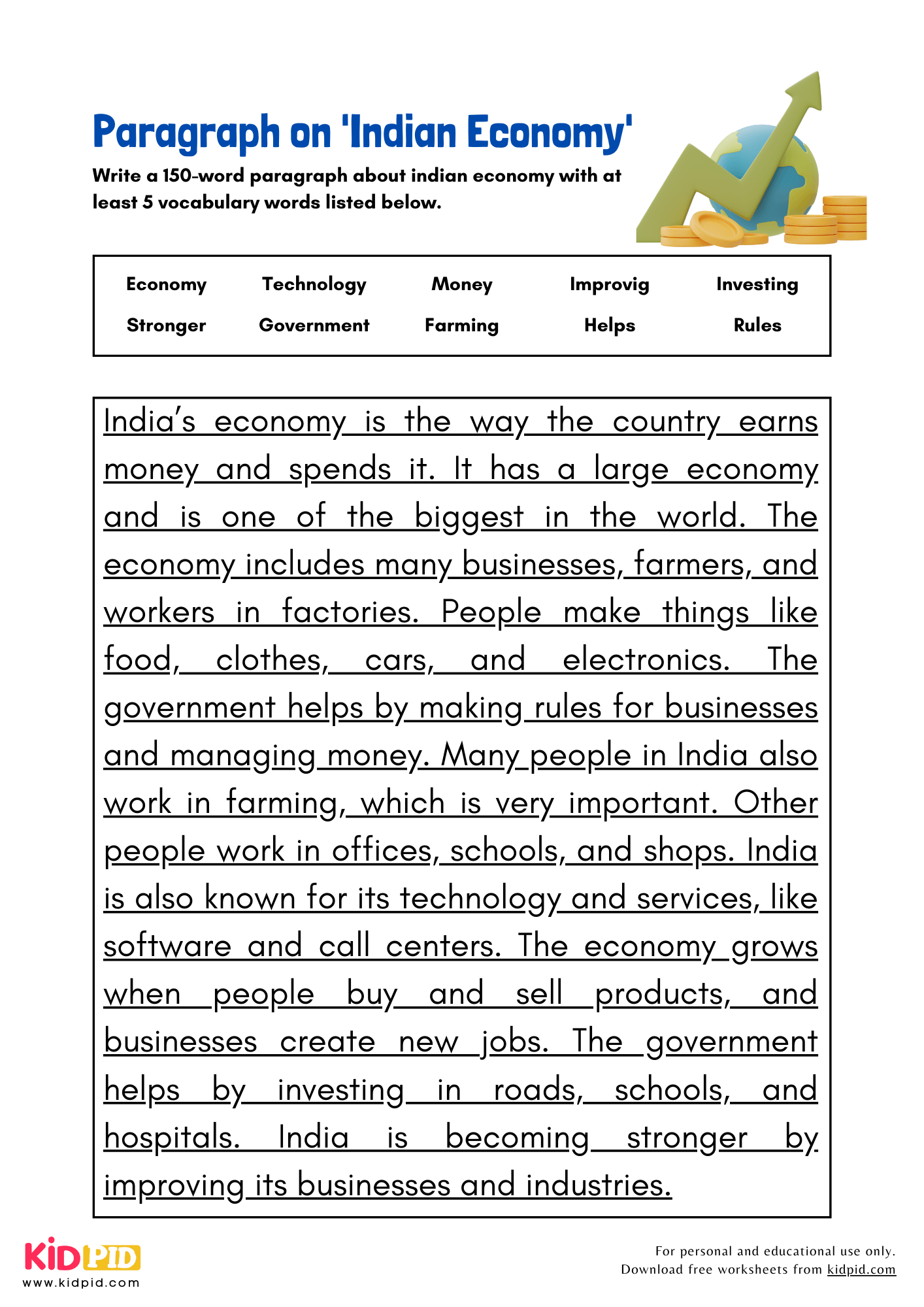 Paragraph on 'Indian Economy' - 150 Words
