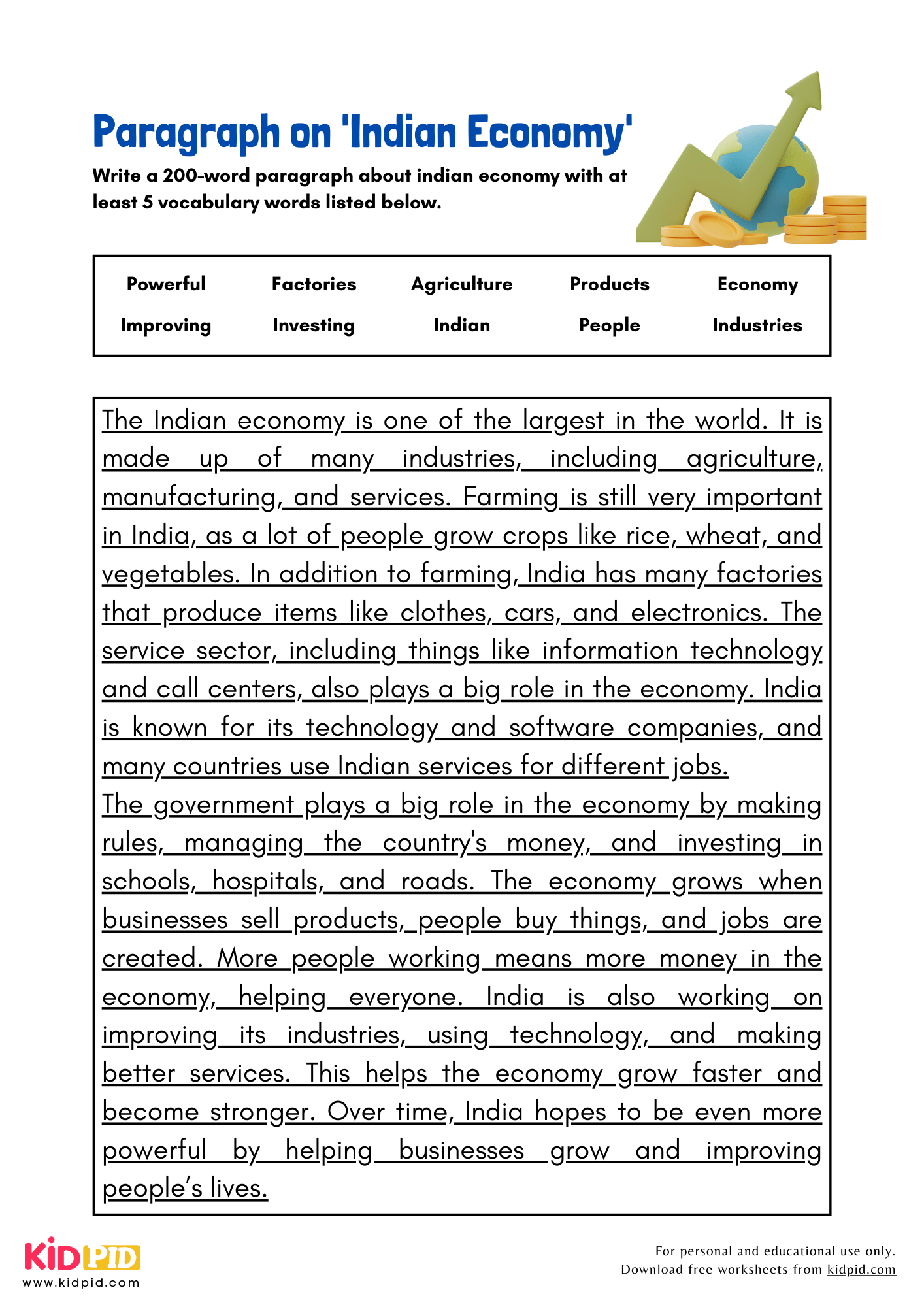 Paragraph on 'Indian Economy' - 200 Words