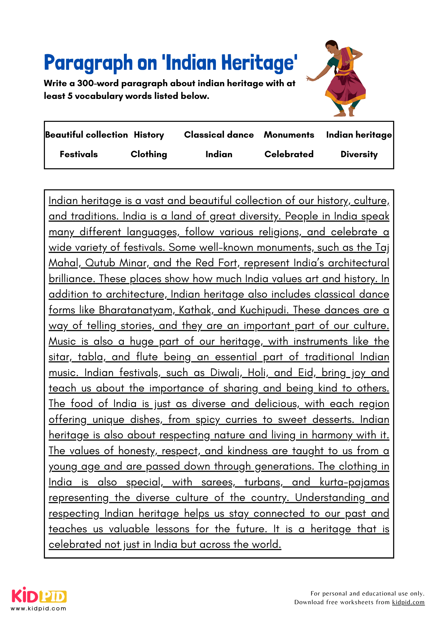 Paragraph on 'Indian Heritage' - 300 Words