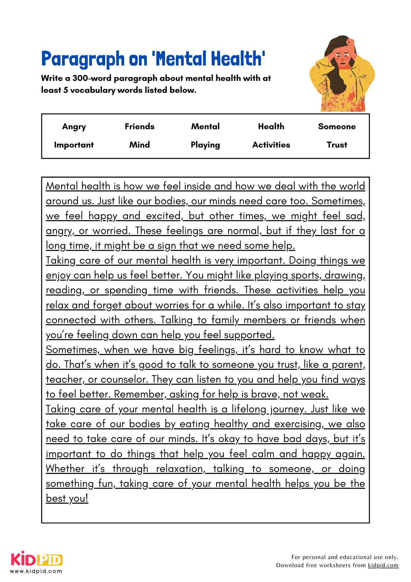 Paragraph on 'Mental Health' - 300 Words