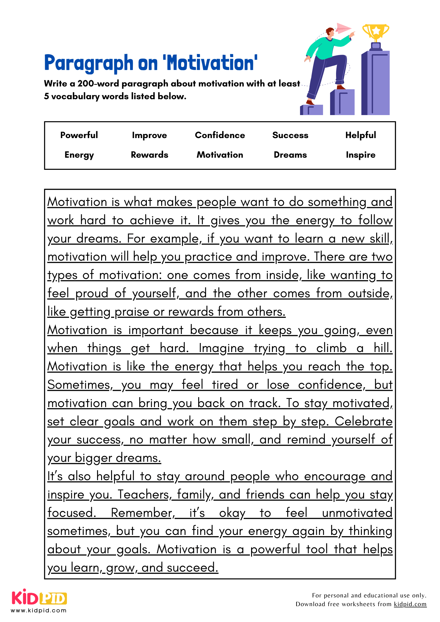 Paragraph on 'Motivation' - 200 Words