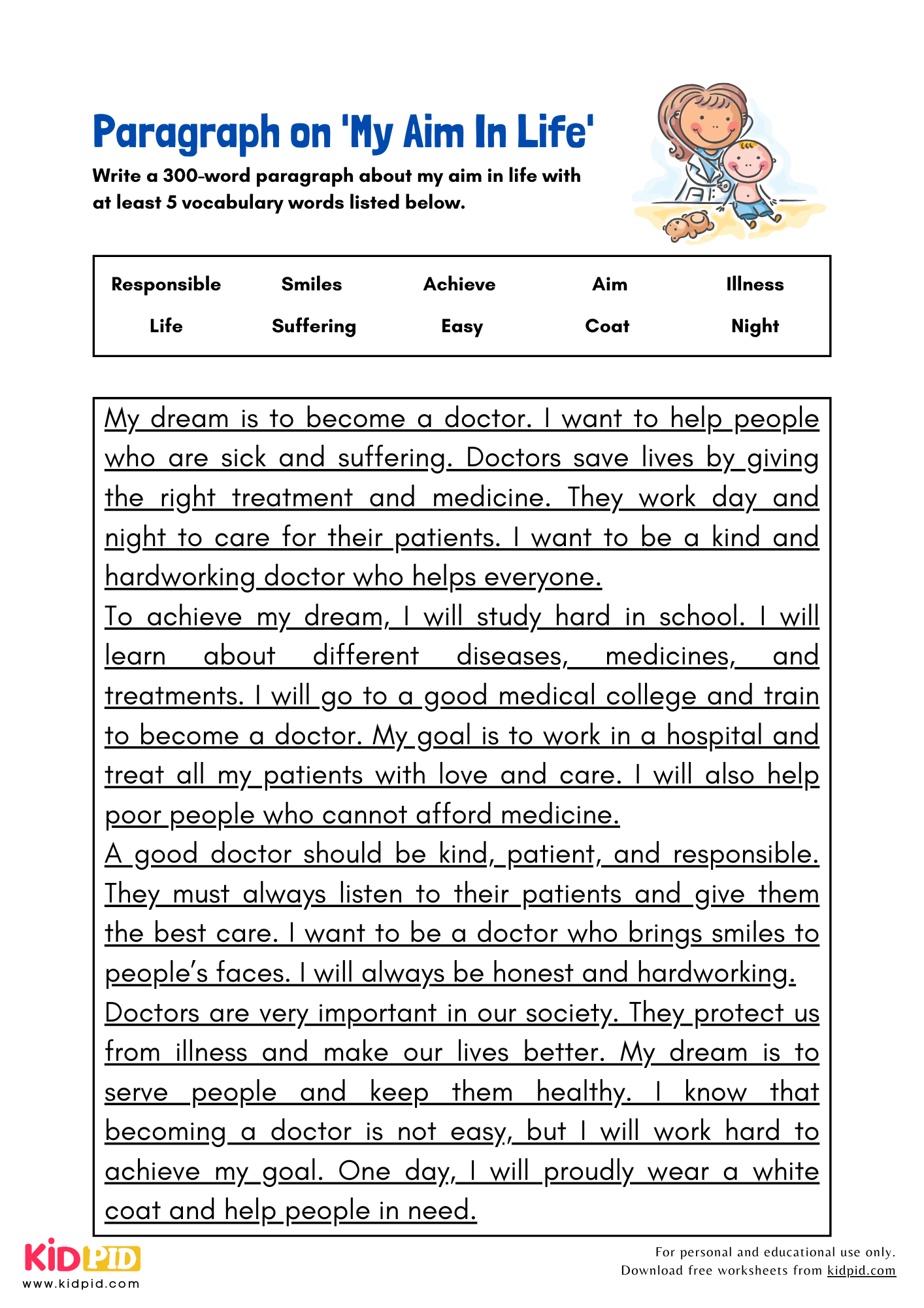 Paragraph on 'My Aim in Life' - 300 Words